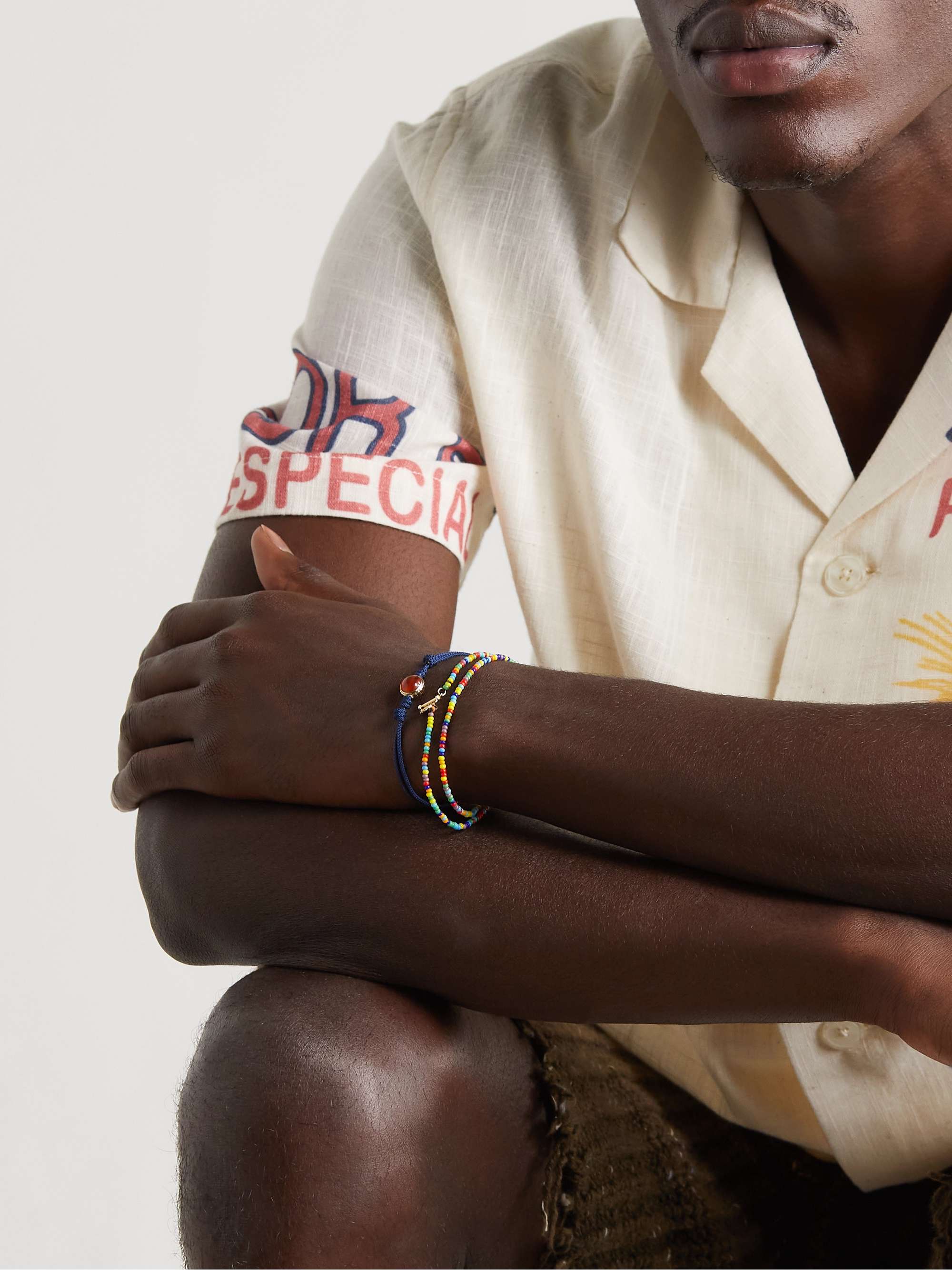 LUIS MORAIS Gold Beaded Bracelet
