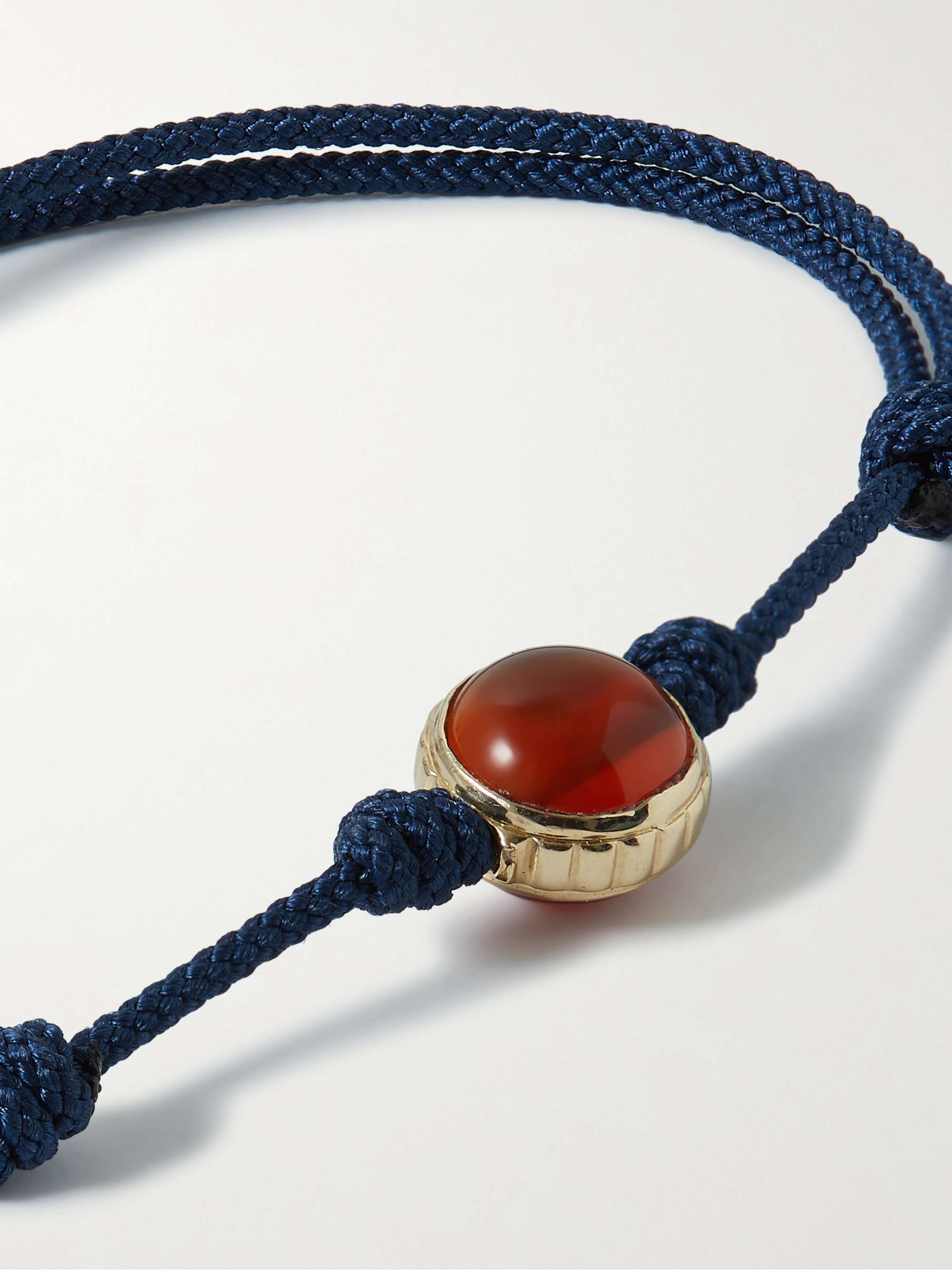 LUIS MORAIS Gold, Cord and Carnelian Bracelet