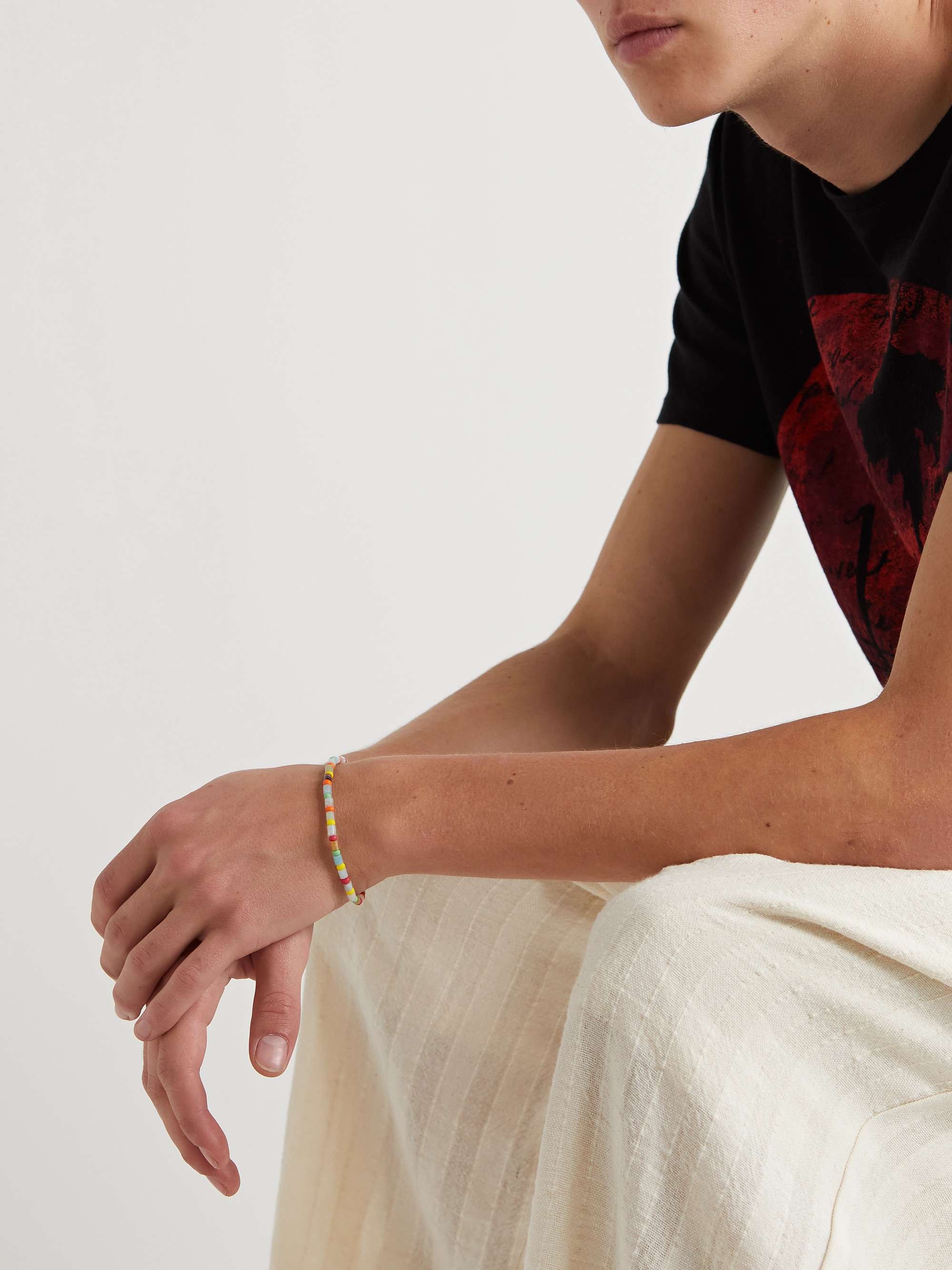 LUIS MORAIS Gold and Jasper Beaded Bracelet