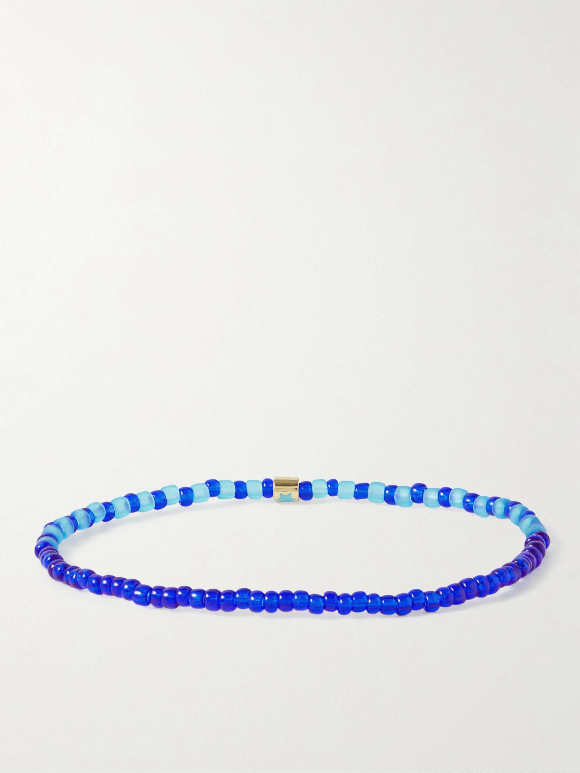 LUIS MORAIS 14-Karat Gold, Bead and Enamel Bracelet