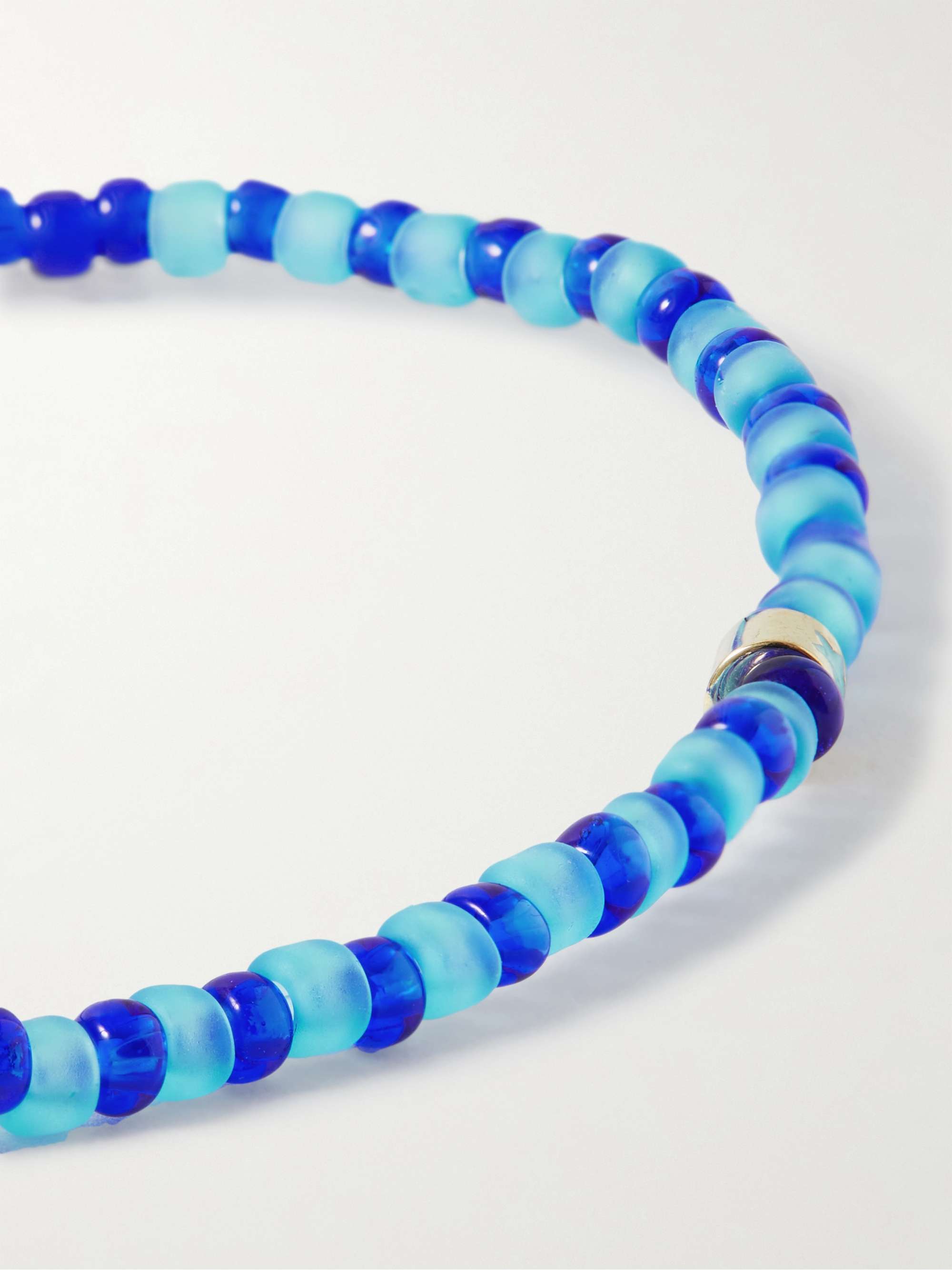 LUIS MORAIS 14-Karat Gold, Bead and Enamel Bracelet
