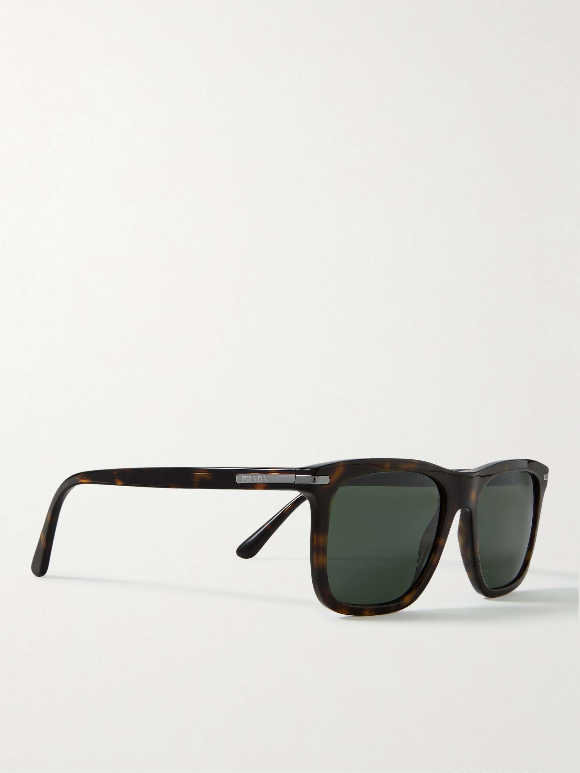PRADA EYEWEAR Square-Frame Tortoiseshell Acetate Sunglasses