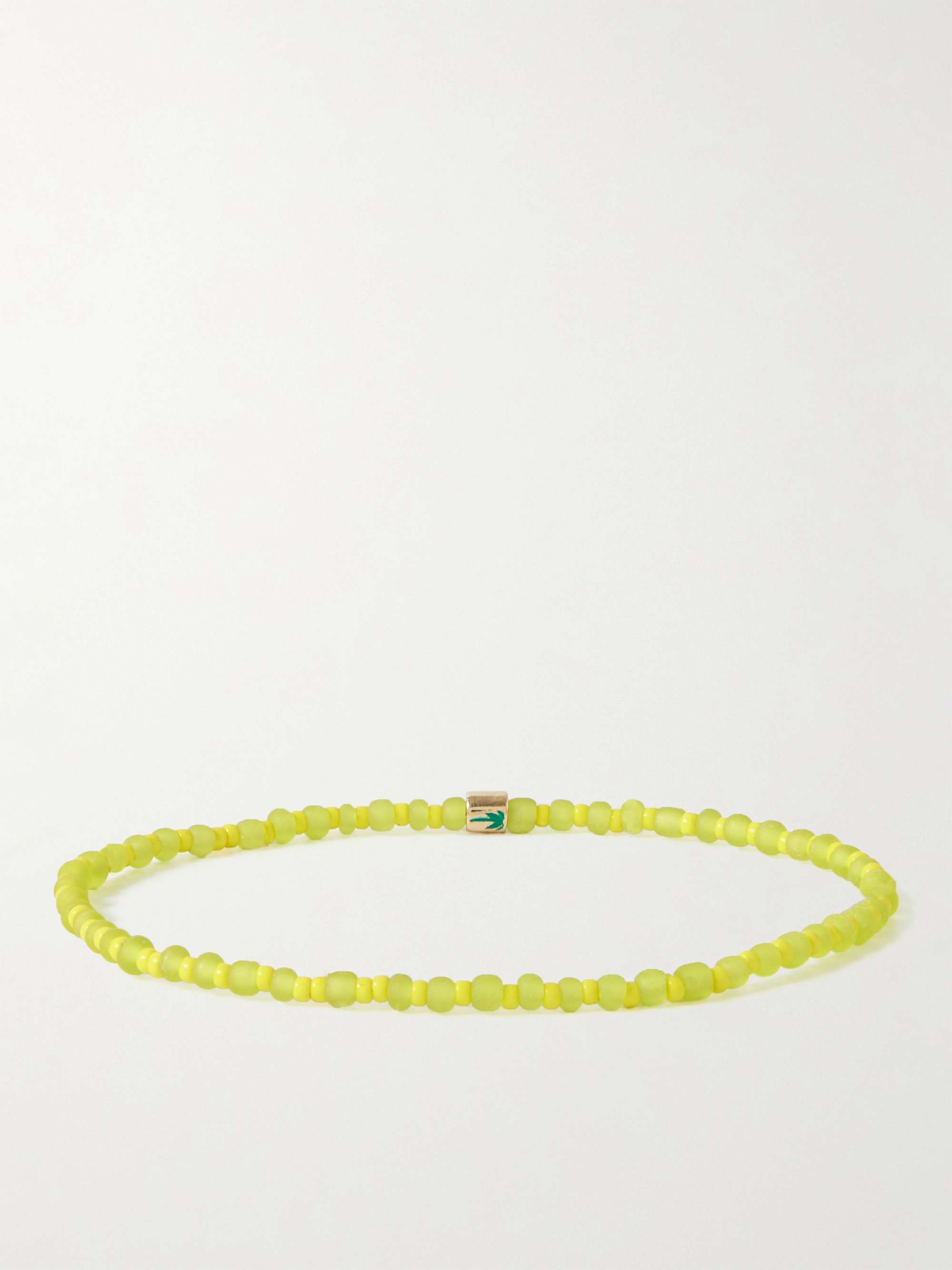 LUIS MORAIS 14-Karat Gold, Bead and Enamel Bracelet