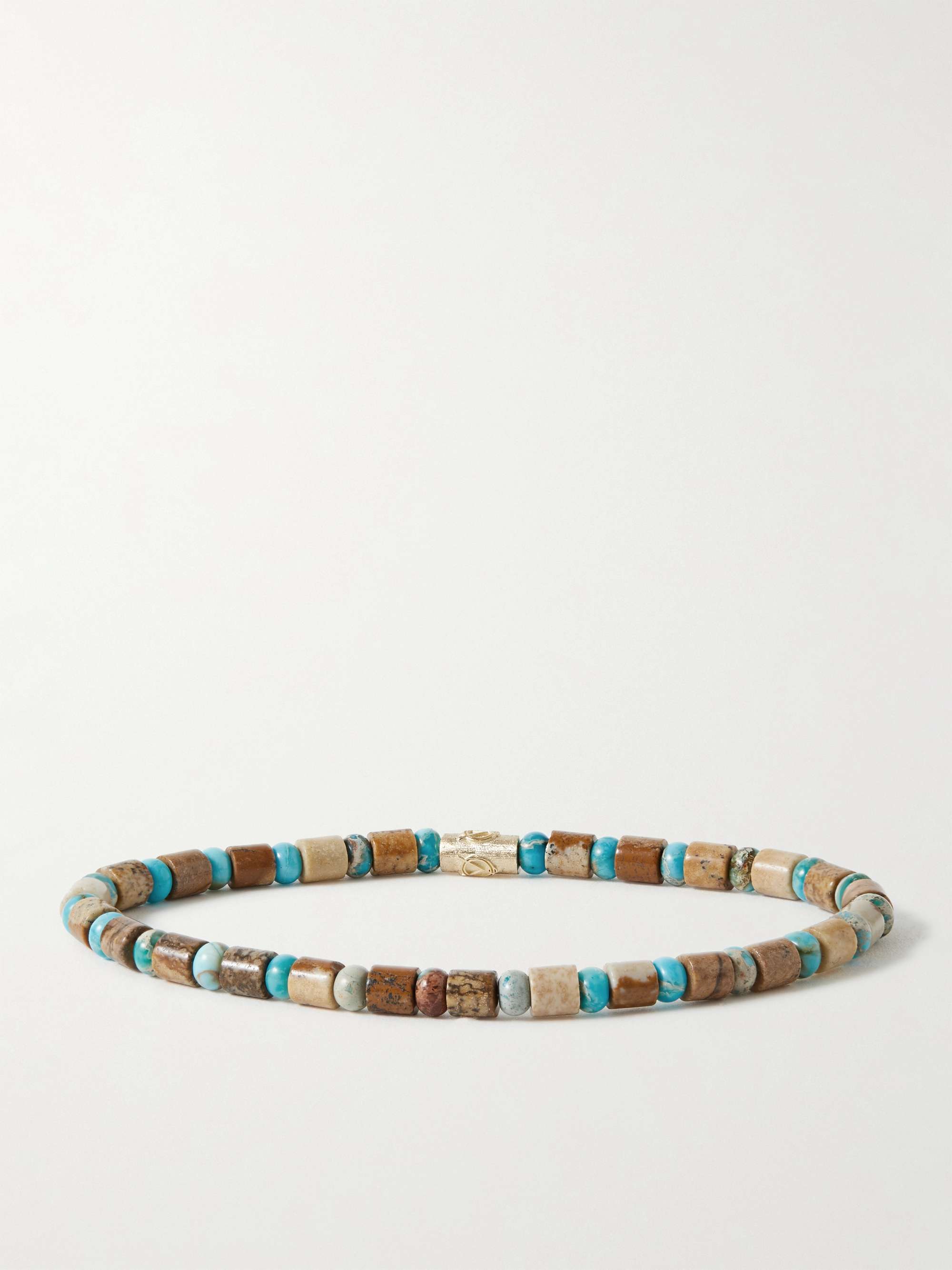 LUIS MORAIS Gold and Jasper Beaded Bracelet