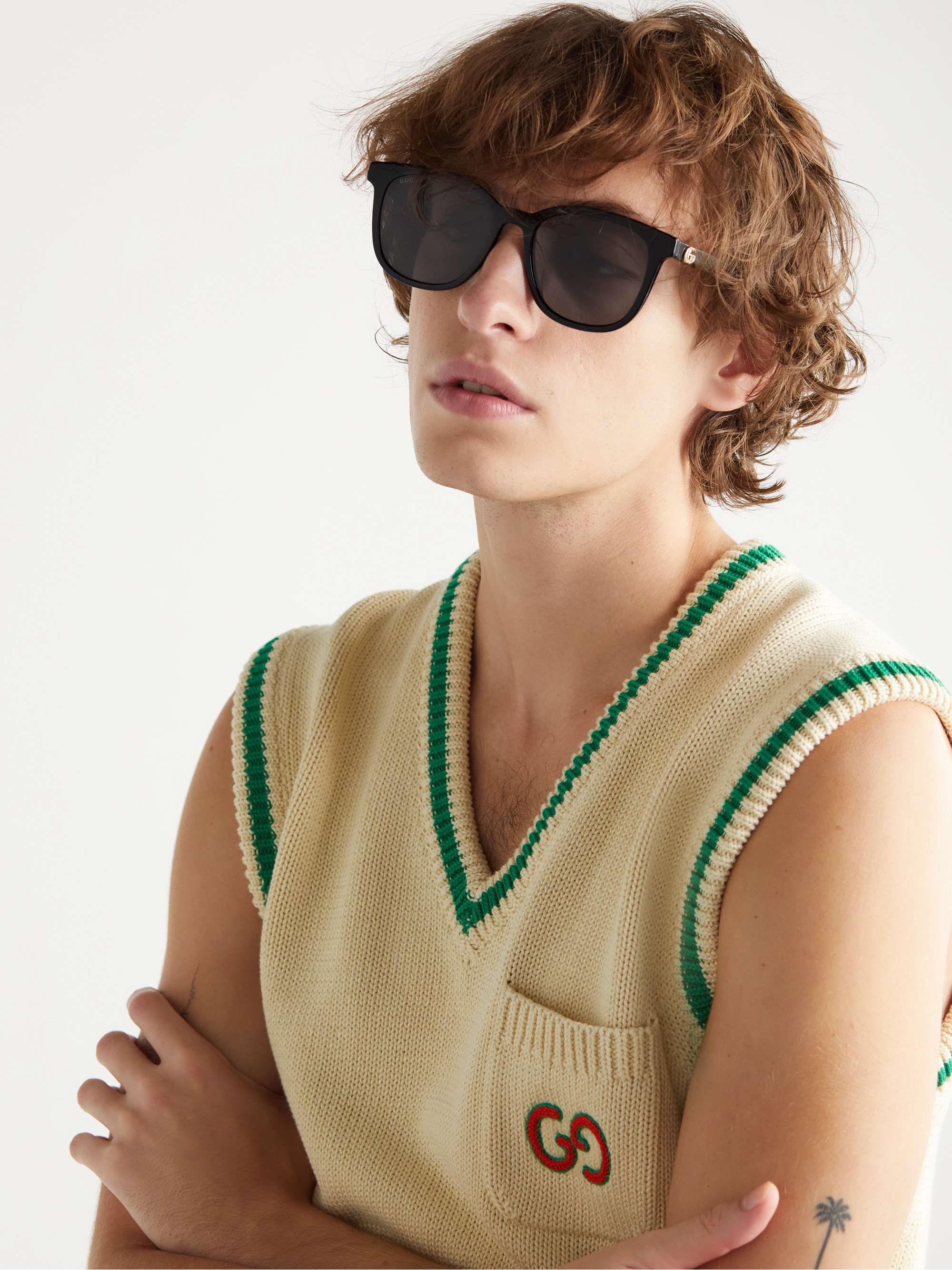 GUCCI EYEWEAR D-Frame Acetate Sunglasses