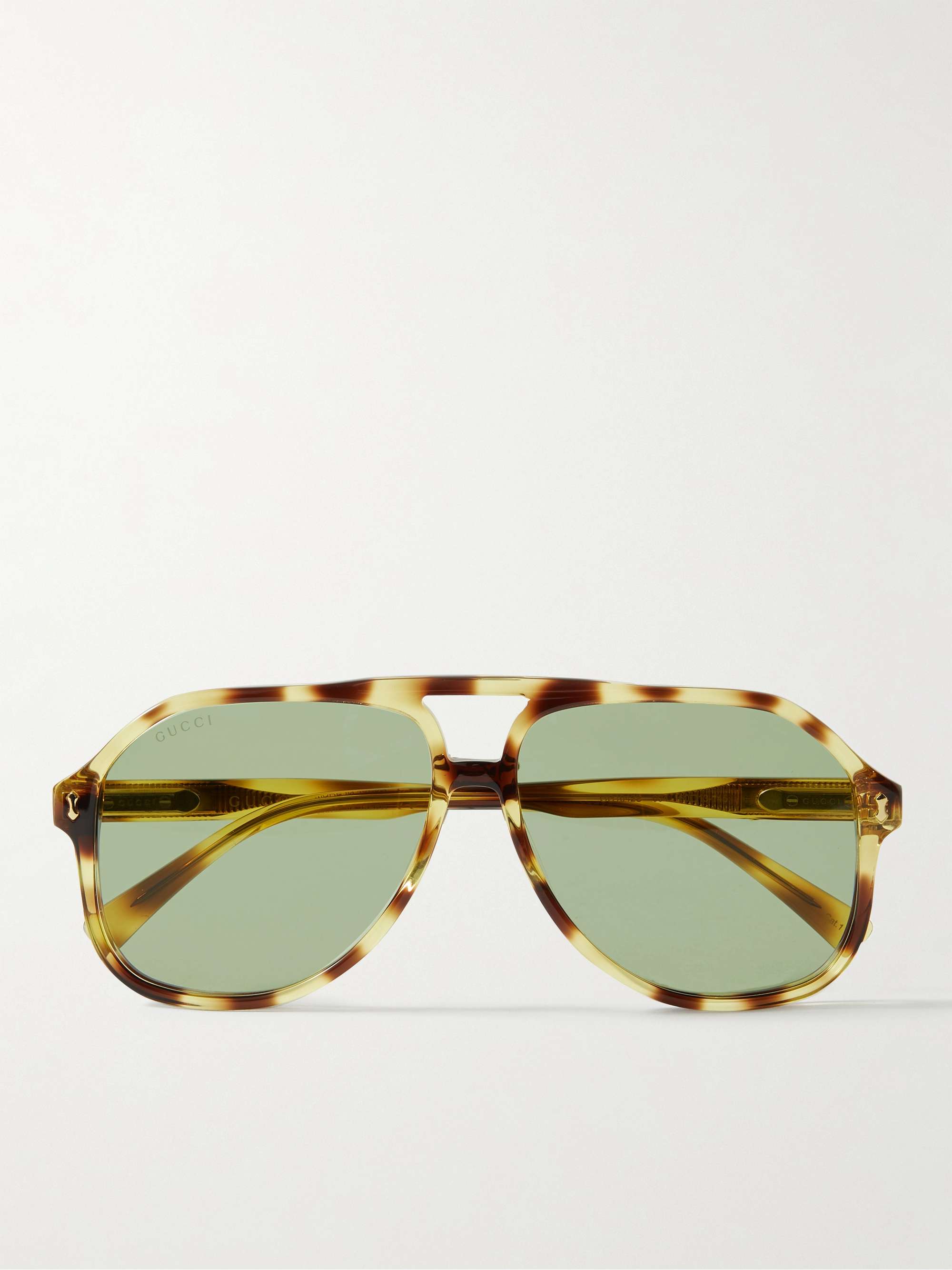 GUCCI EYEWEAR Aviator-Style Tortoiseshell Acetate Sunglasses