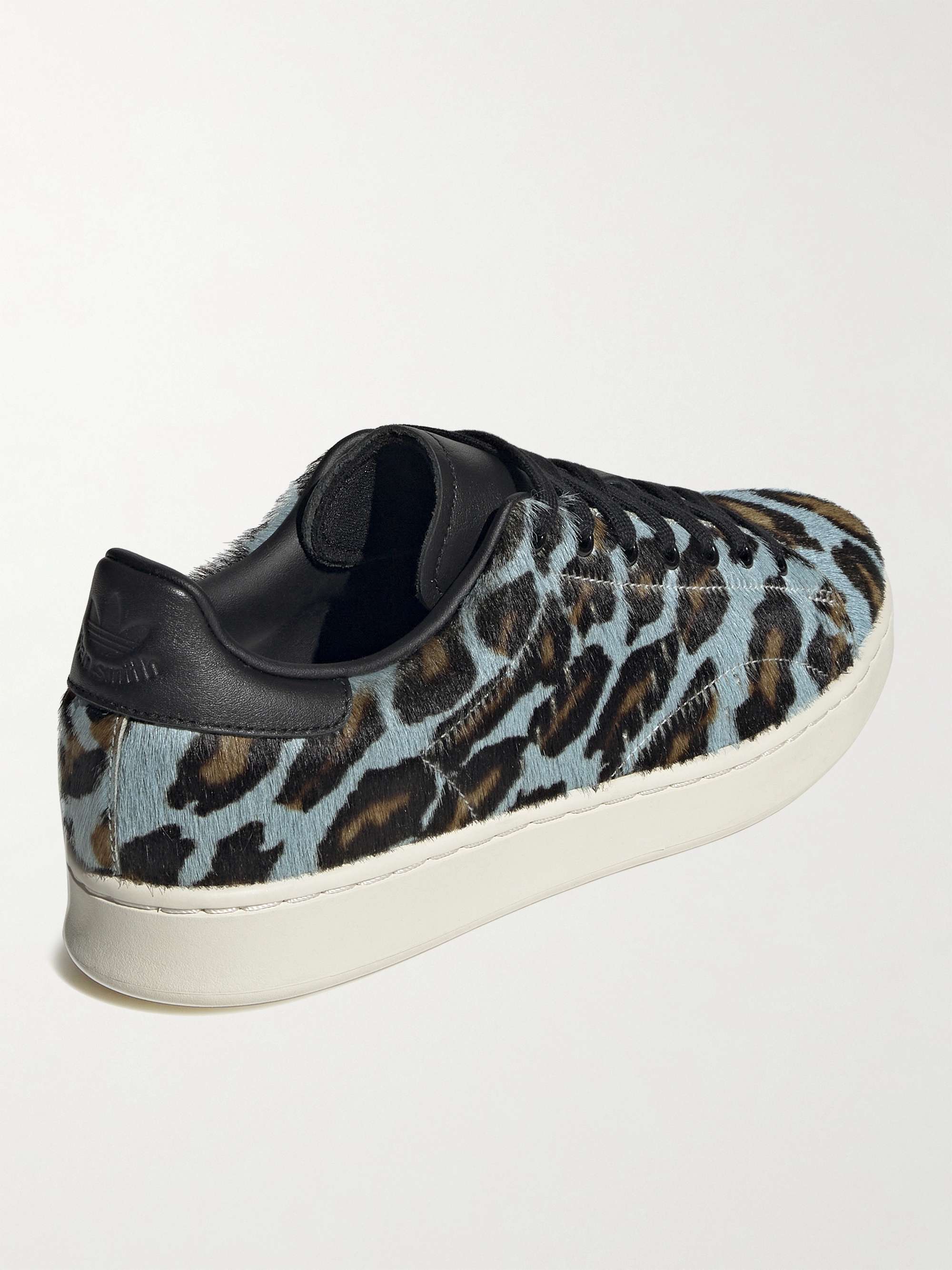 ADIDAS ORIGINALS Stan H Leather-Trimmed Leopard-Print Calf Hair Sneakers | MR PORTER