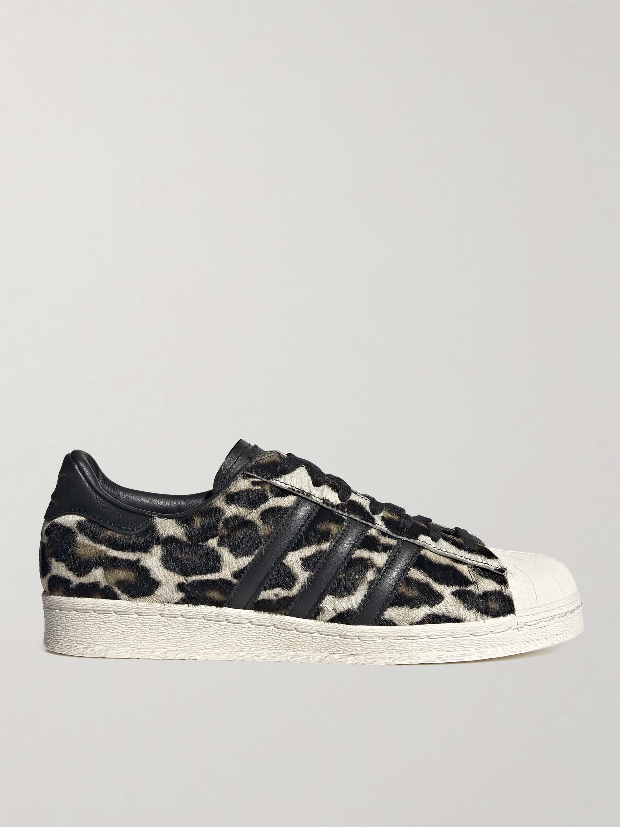 ADIDAS ORIGINALS Superstar 82 Leather-Trimmed Leopard-Print Calf Hair Sneakers for Men MR PORTER