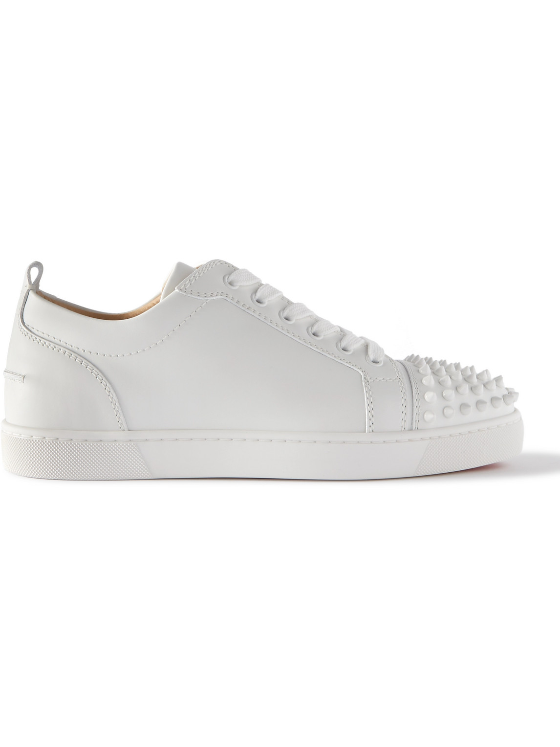 CHRISTIAN LOUBOUTIN LOUIS JUNIOR SPIKES CAP-TOE LEATHER SNEAKERS