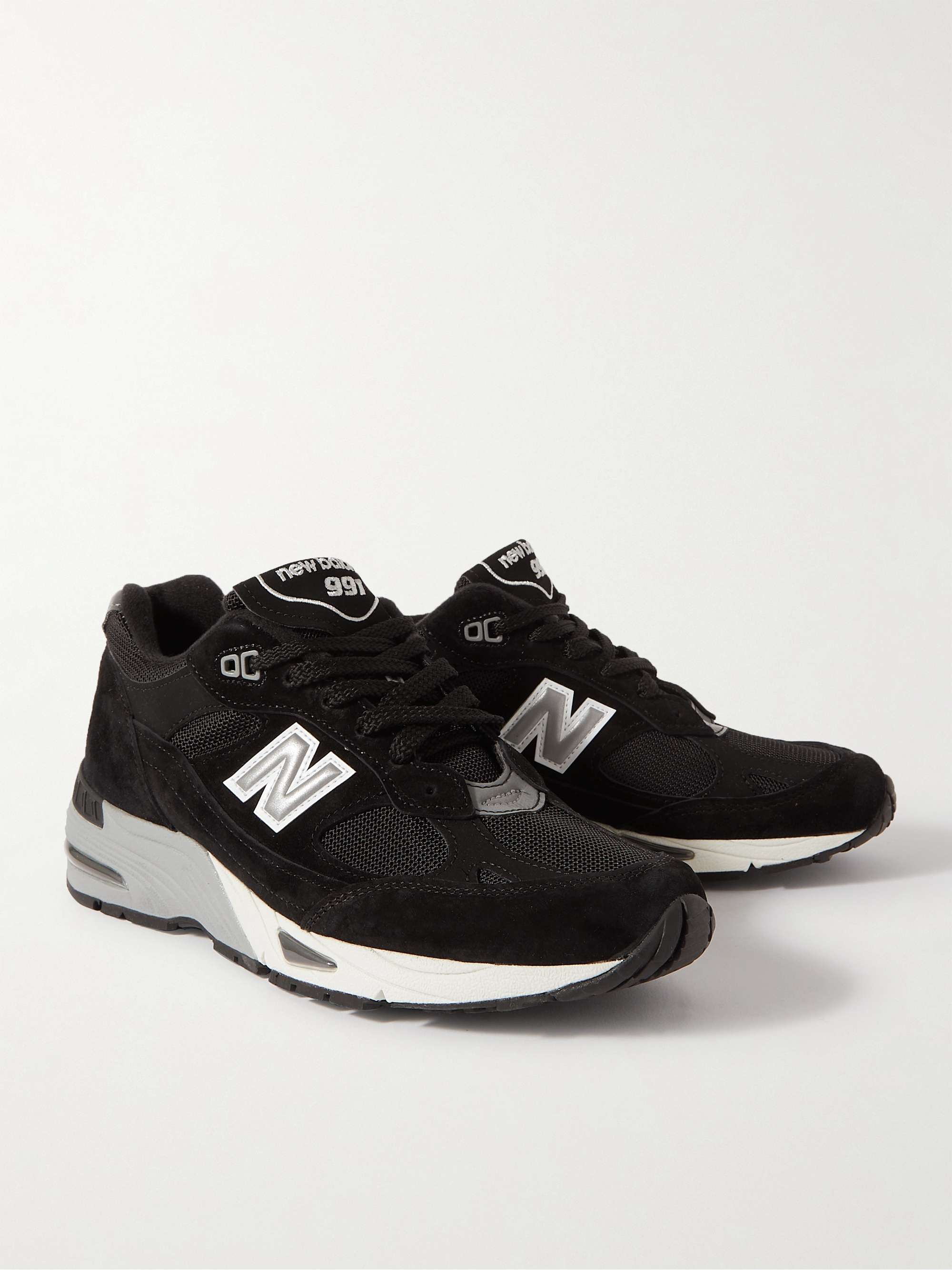 NEW BALANCE 991 Suede, Nubuck and Mesh Sneakers