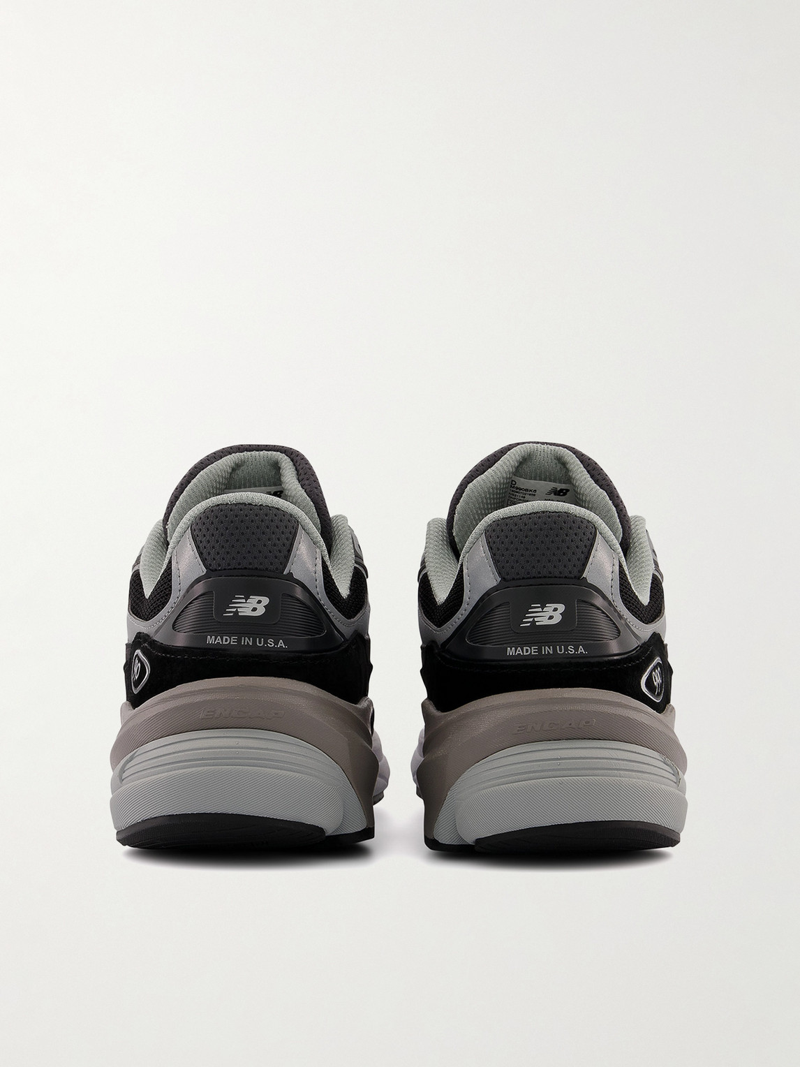 NEW BALANCE 990V6 LEATHER-TRIMMED SUEDE AND MESH SNEAKERS