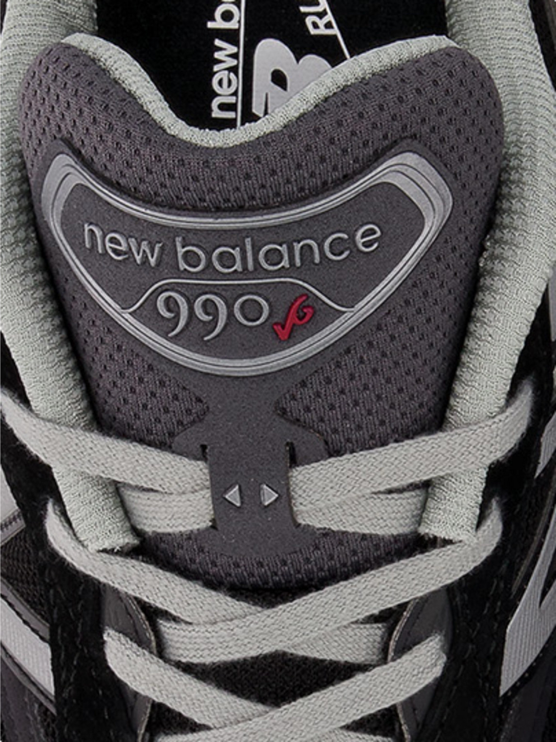 Shop New Balance 990v6 Leather-trimmed Suede And Mesh Sneakers In Black