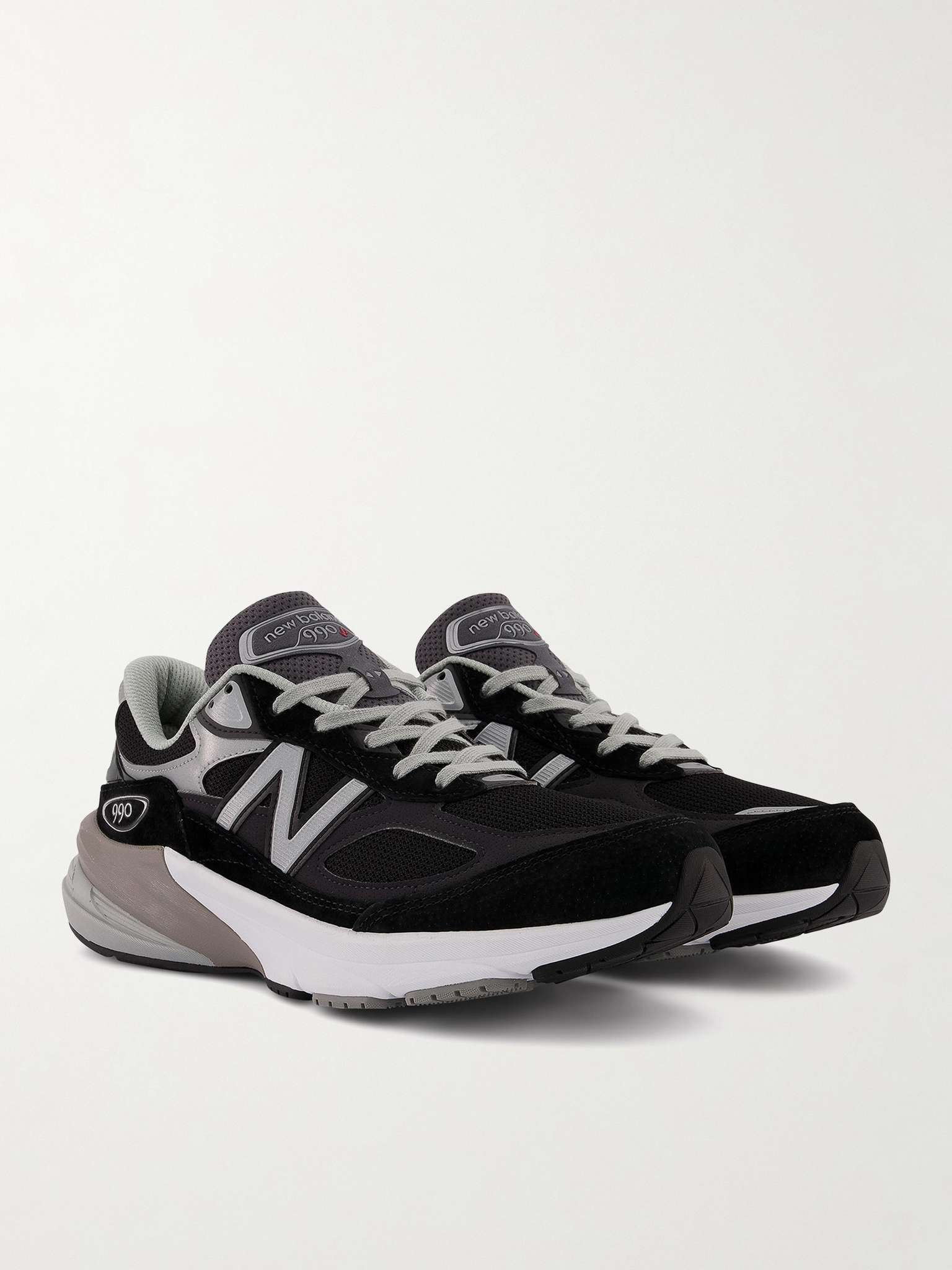 LP x NB 990v6 Sneaker 45mm In Ivory White Mix Grey Suede And Mesh Fabric 989828