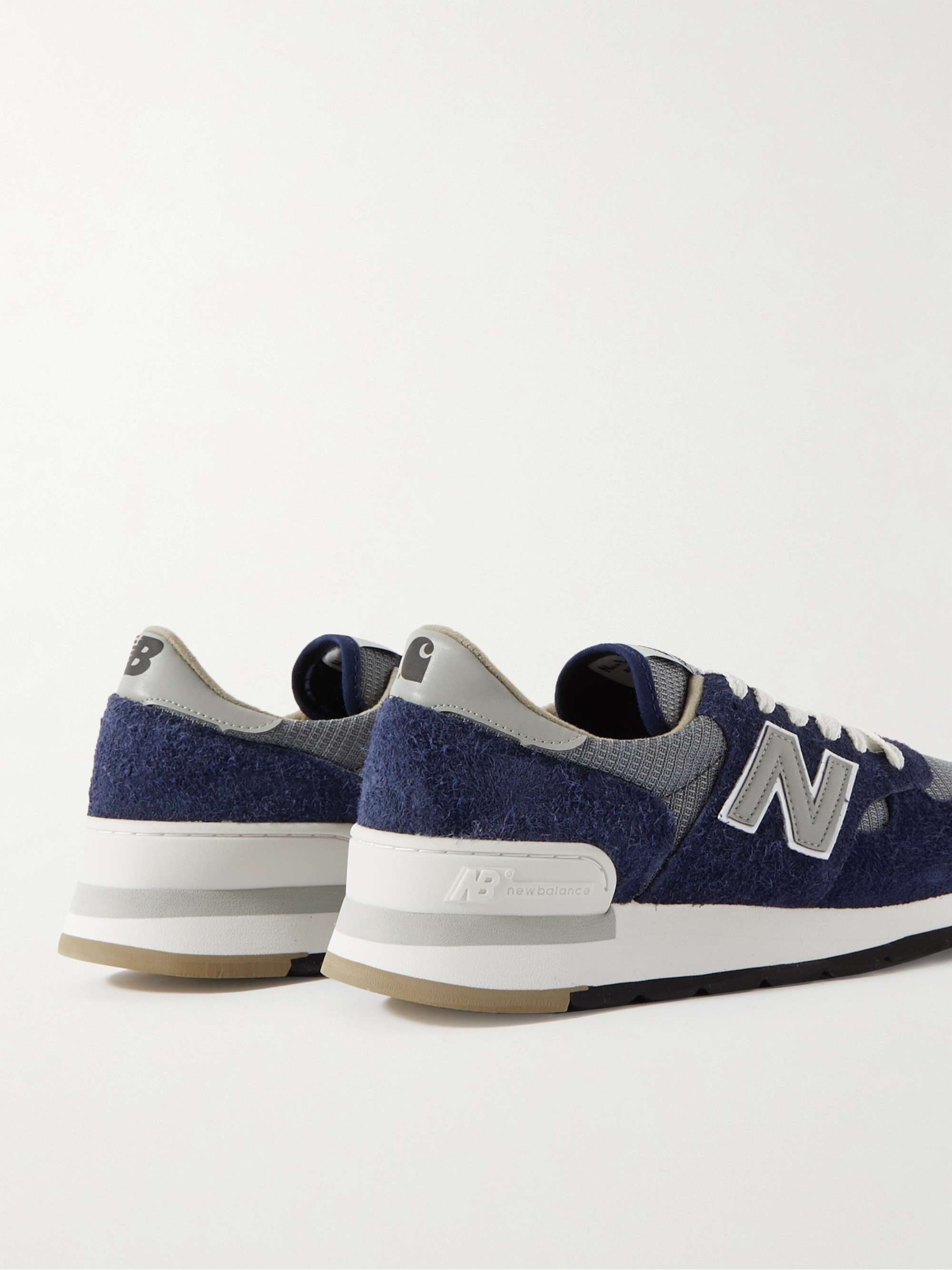 NEW BALANCE + Carhartt WIP 990v1 Leather-Trimmed Suede and Mesh Sneakers