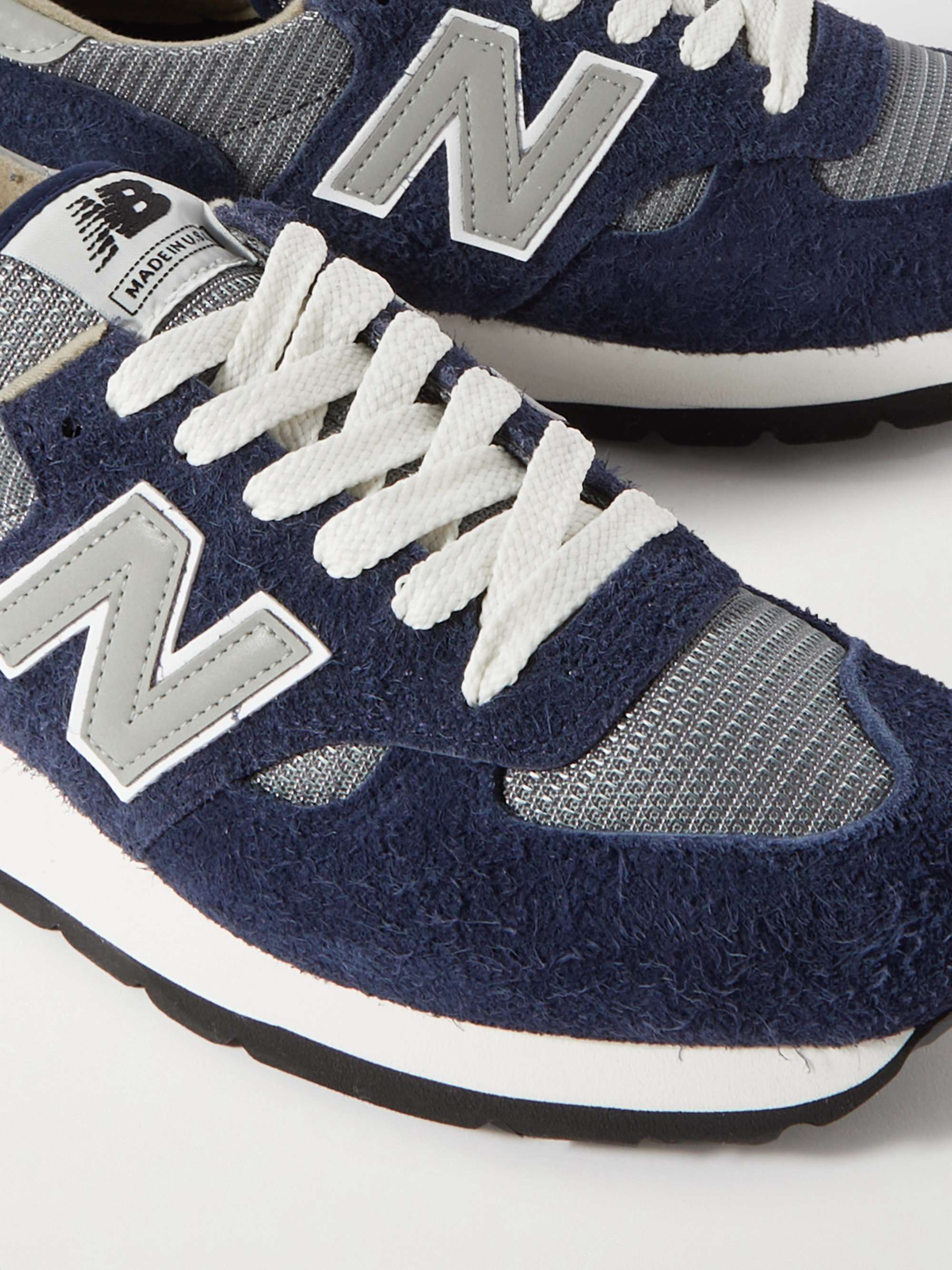 NEW BALANCE + Carhartt WIP 990v1 Leather-Trimmed Suede and Mesh Sneakers