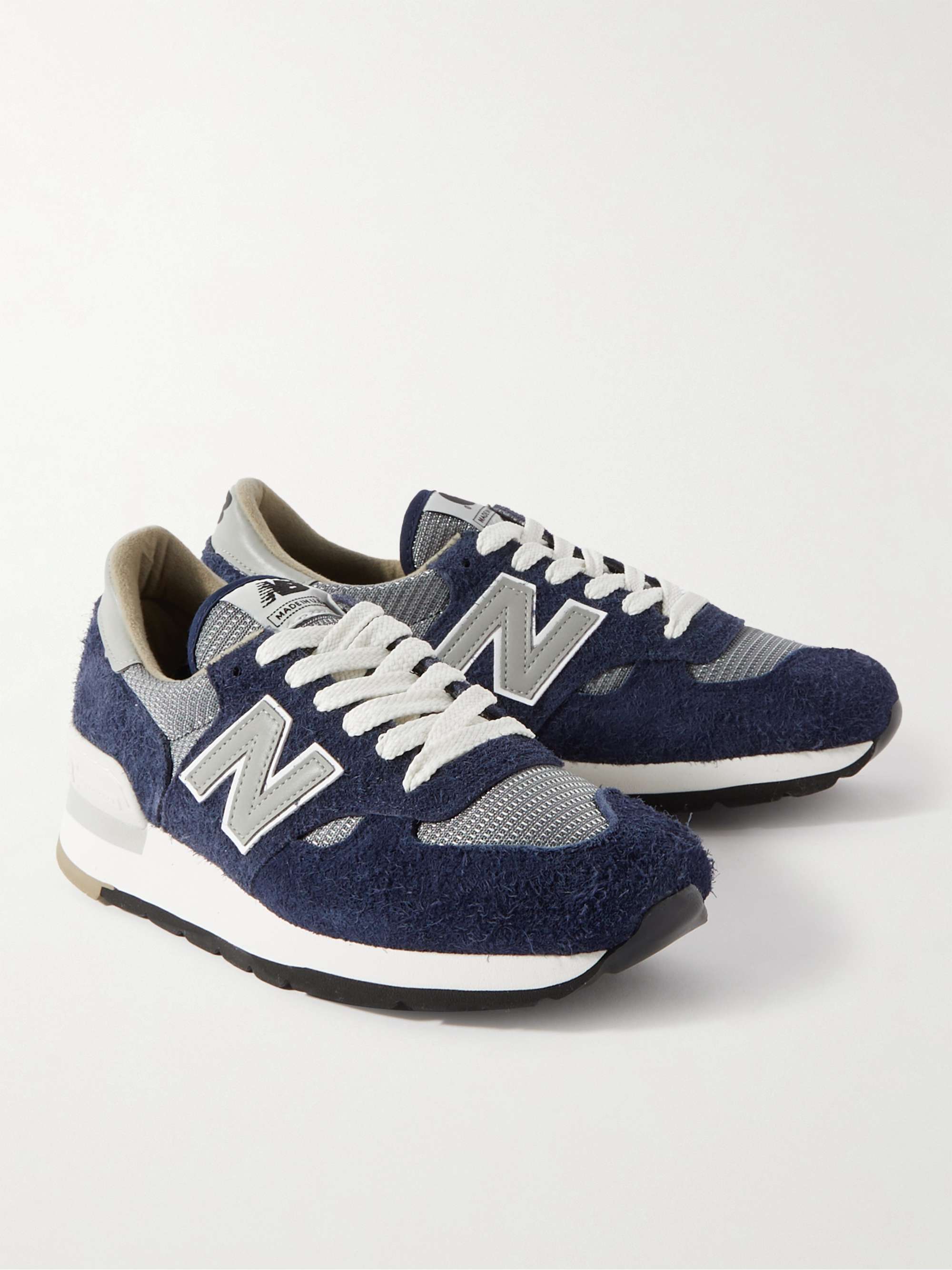 NEW BALANCE + Carhartt WIP 990v1 Leather-Trimmed Suede and Mesh Sneakers