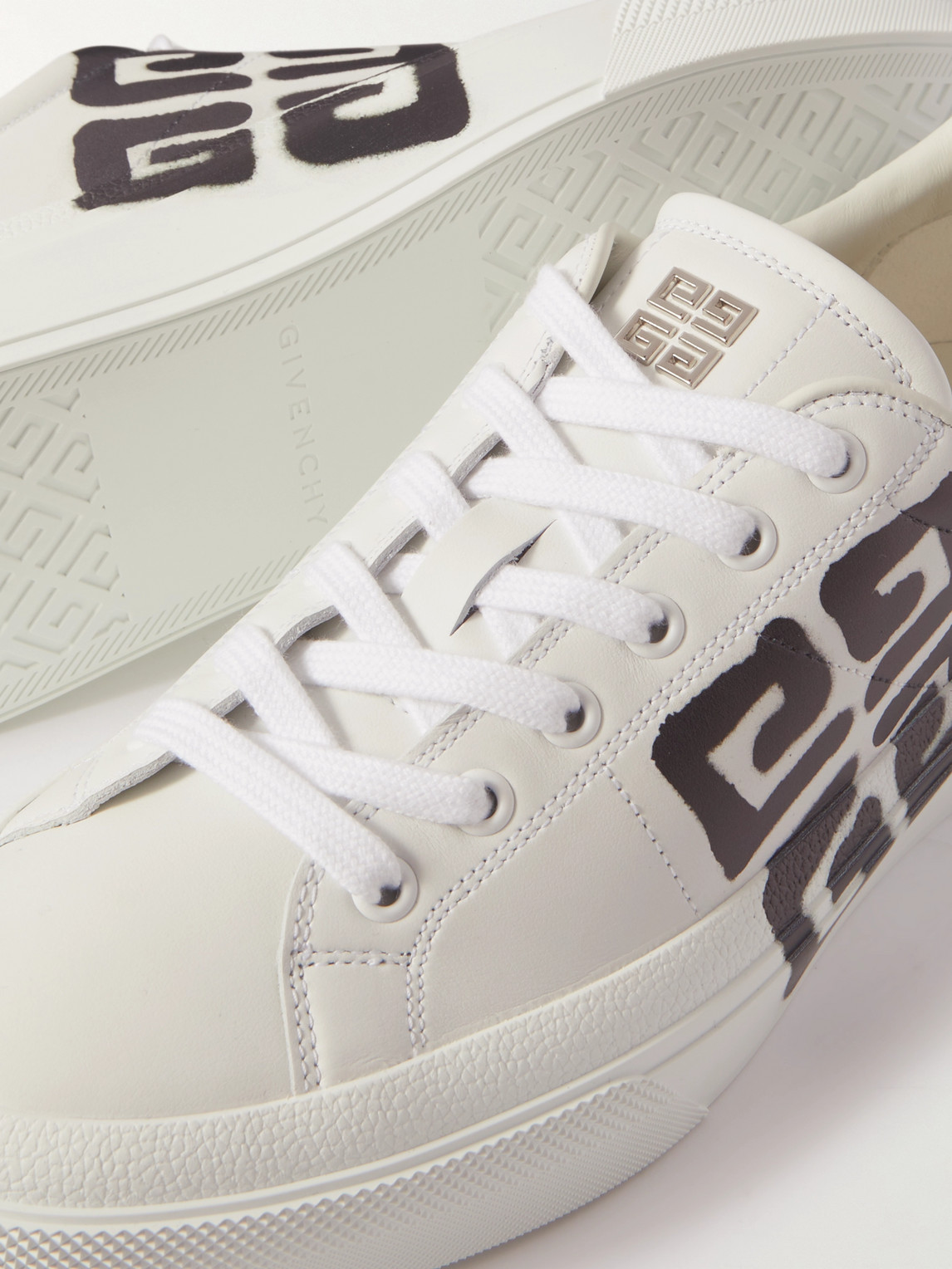 Shop Givenchy Chito City Sport Logo-print Leather Sneakers In White