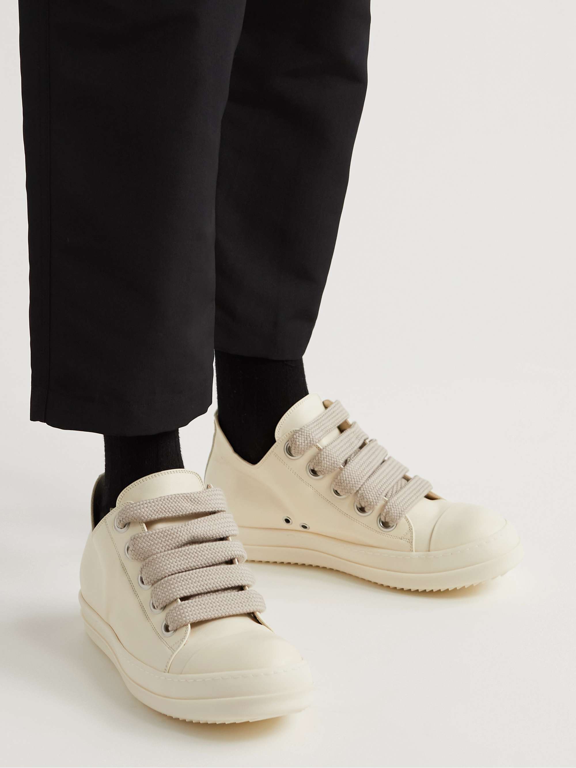 RICK OWENS Full-Grain Leather Sneakers