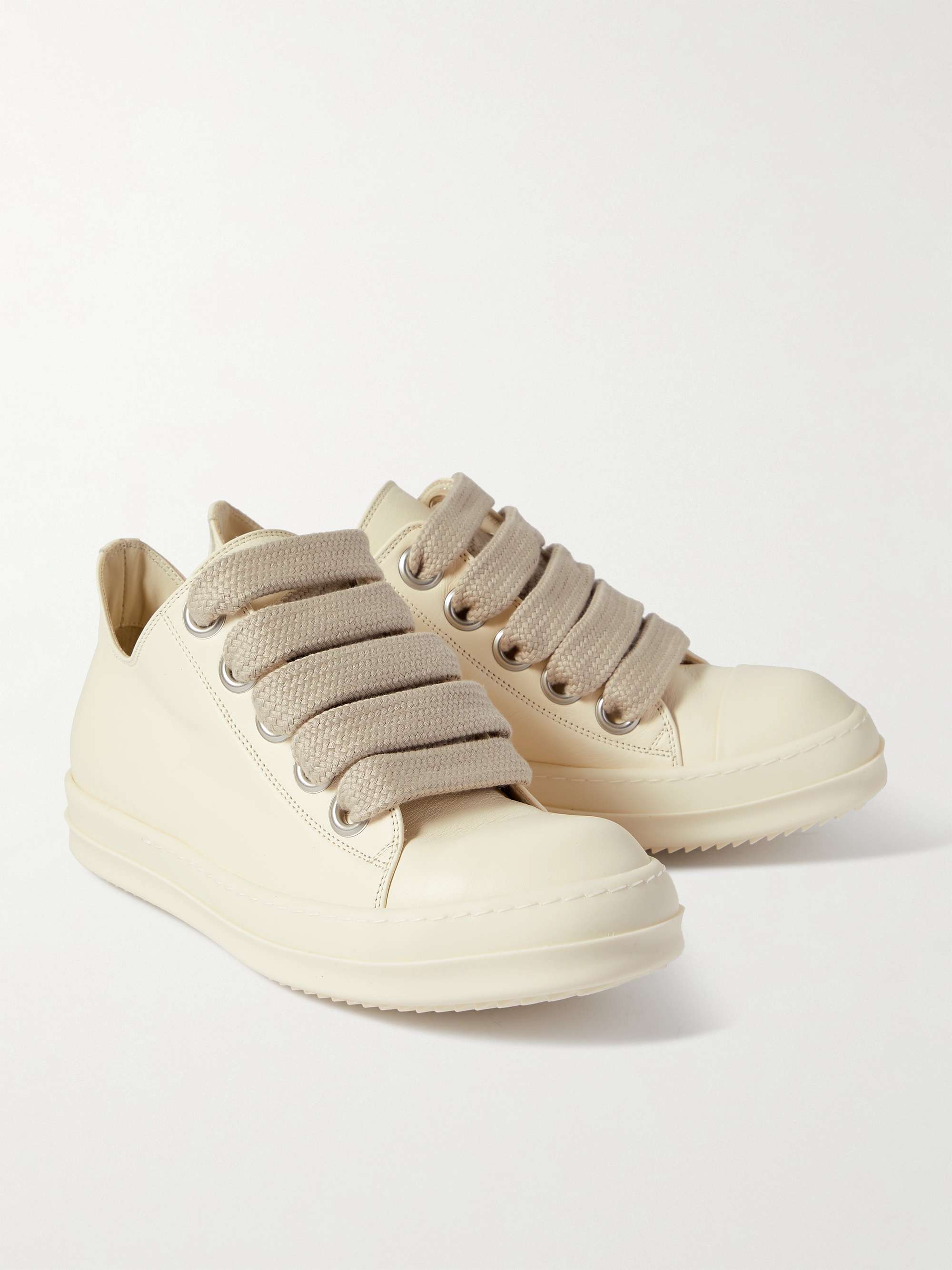 RICK OWENS Full-Grain Leather Sneakers
