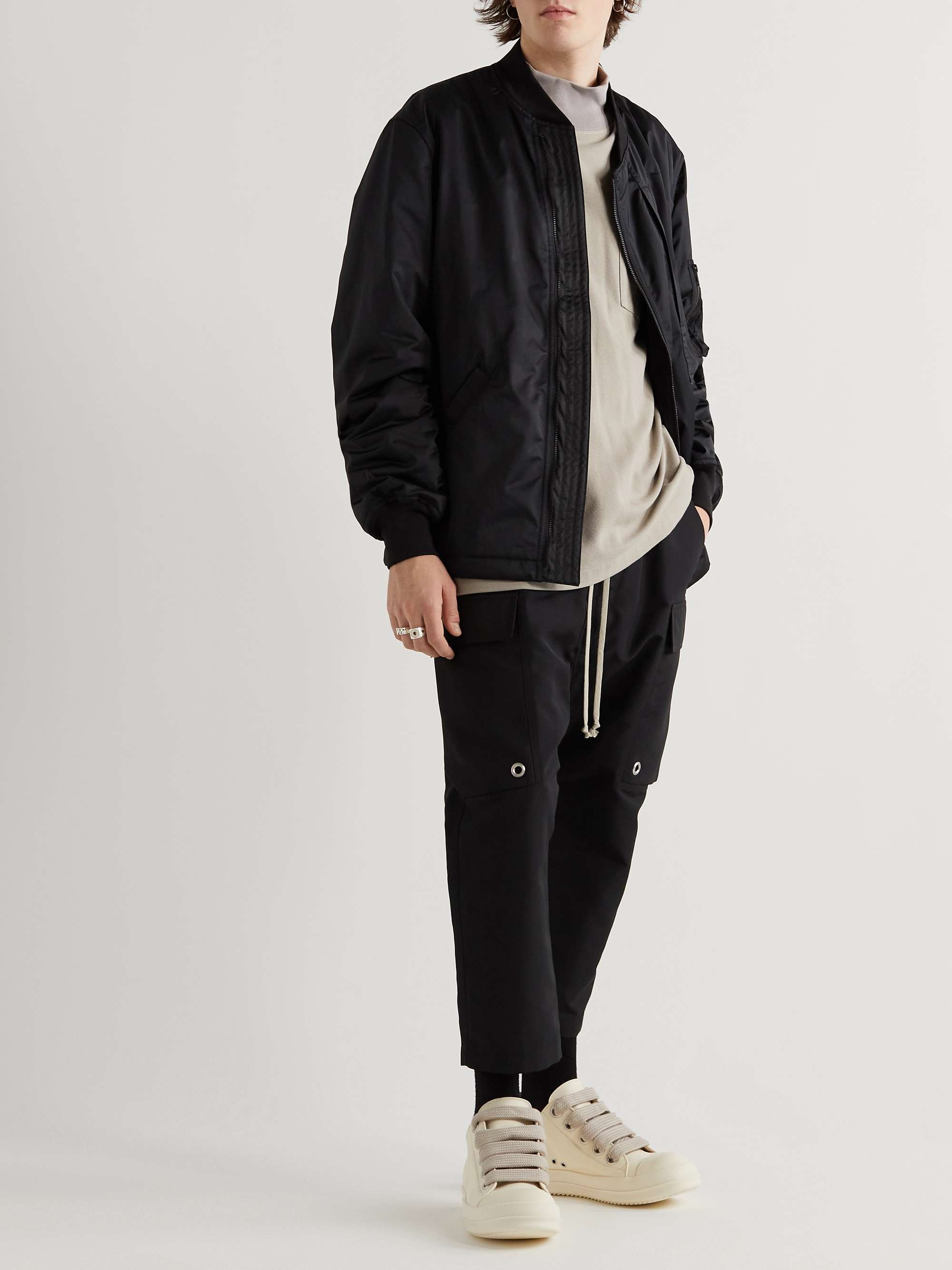 RICK OWENS Full-Grain Leather Sneakers