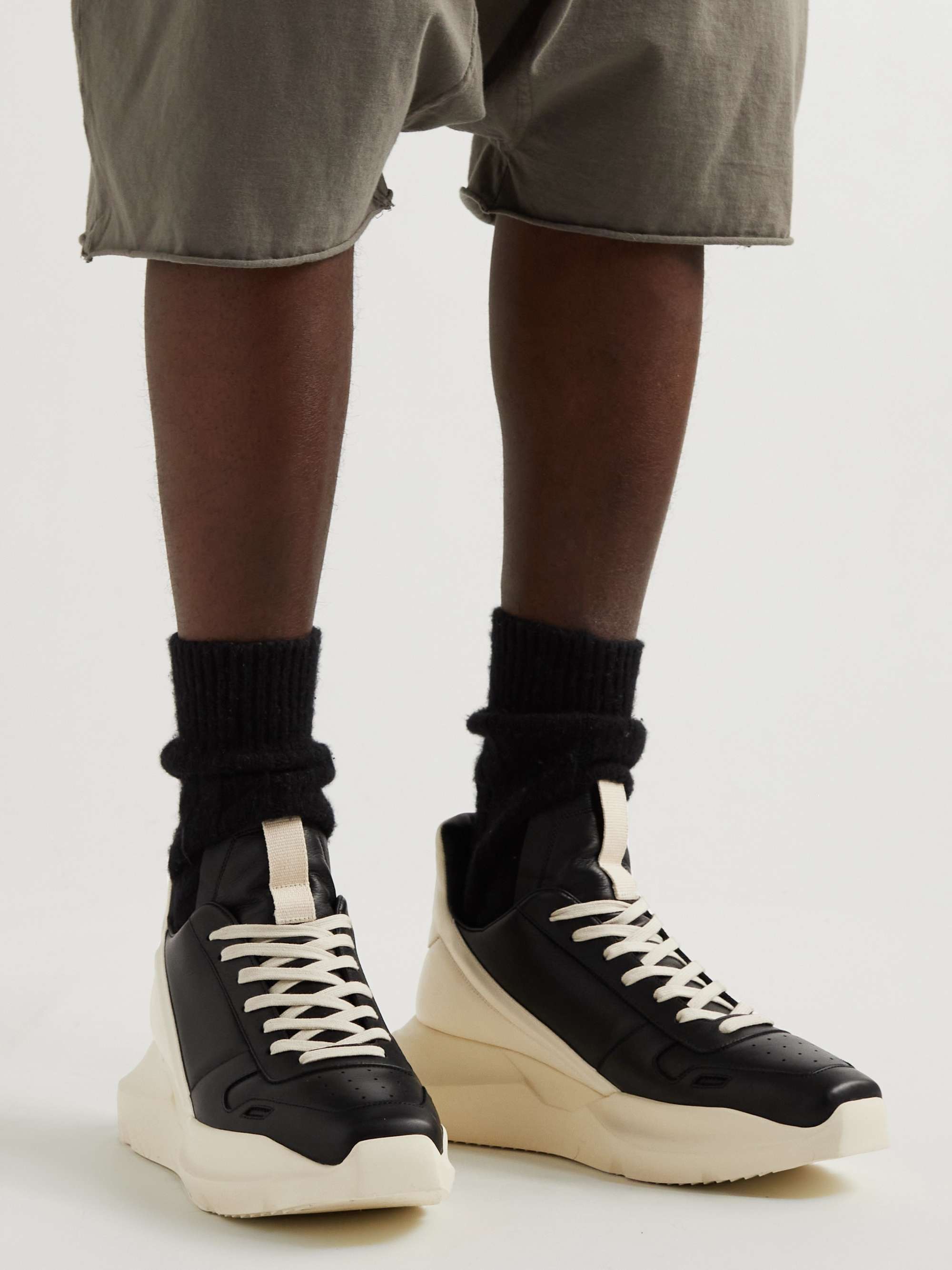 RICK OWENS Geth Runner Leather Sneakers
