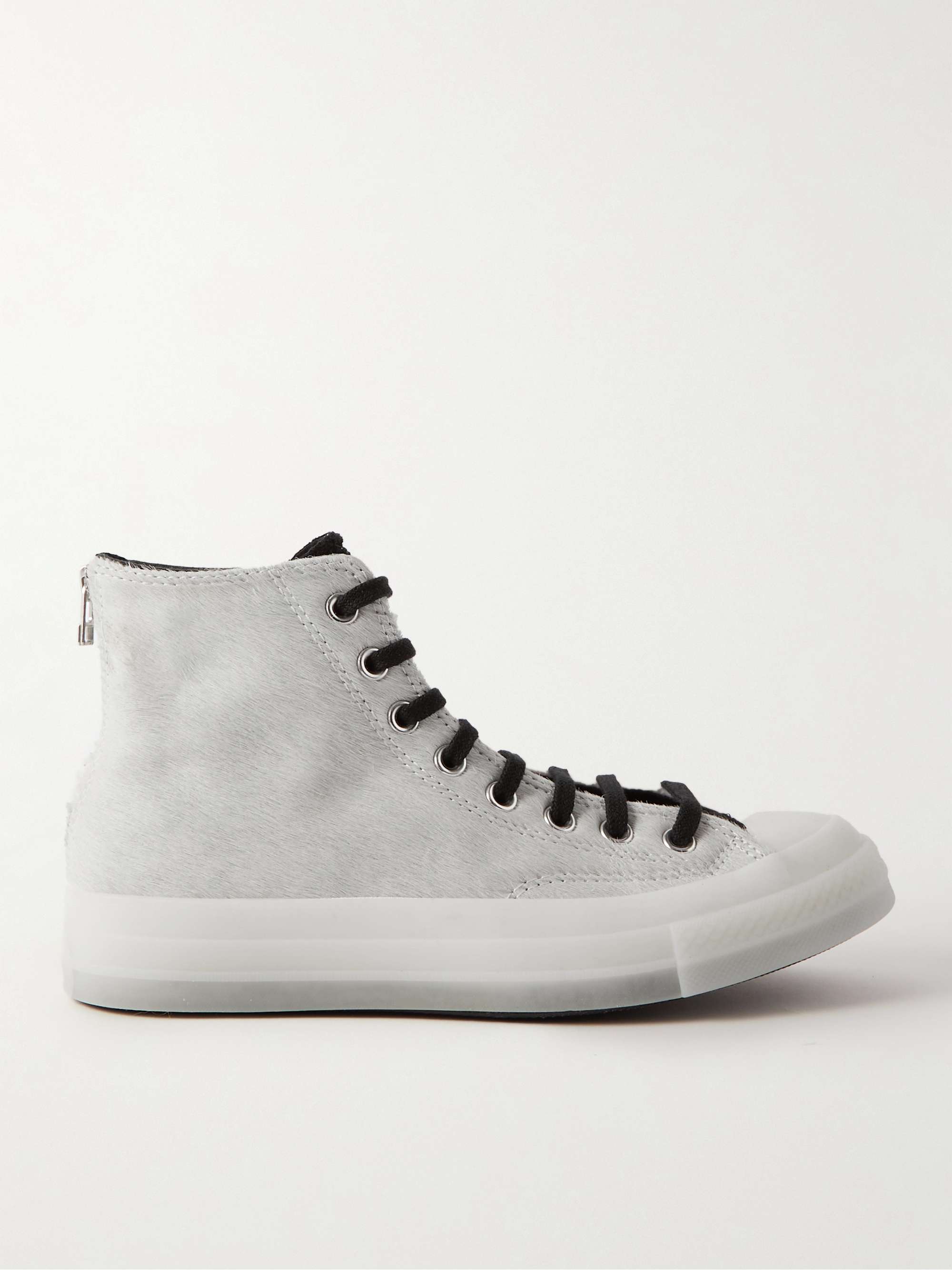 White + Clot Chuck 70 Faux Shearling and Calf Hair High-Top Sneakers |  CONVERSE | MR PORTER
