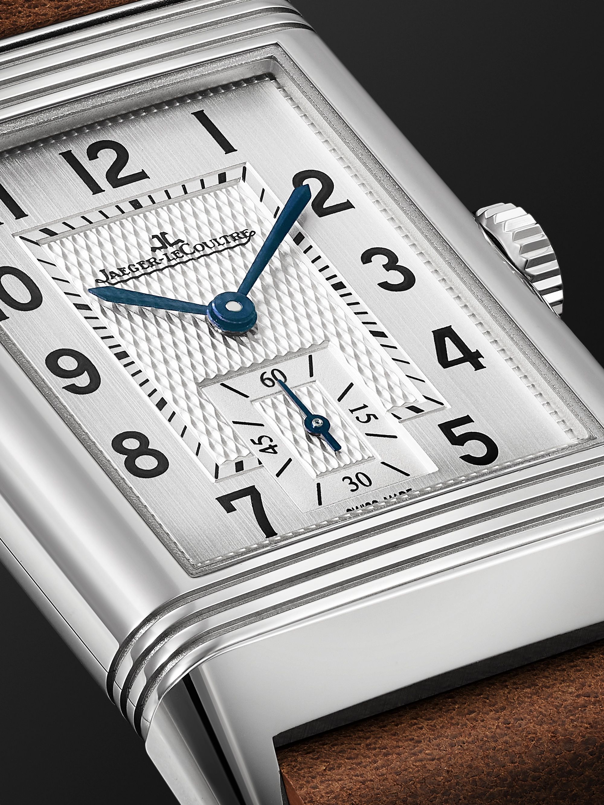 JAEGER-LECOULTRE + MR PORTER Reverso Classic London Limited Edition Hand-Wound Stainless Steel, Canvas and Casa Fagliano Leather Watch, Ref. No. JLQ385852L