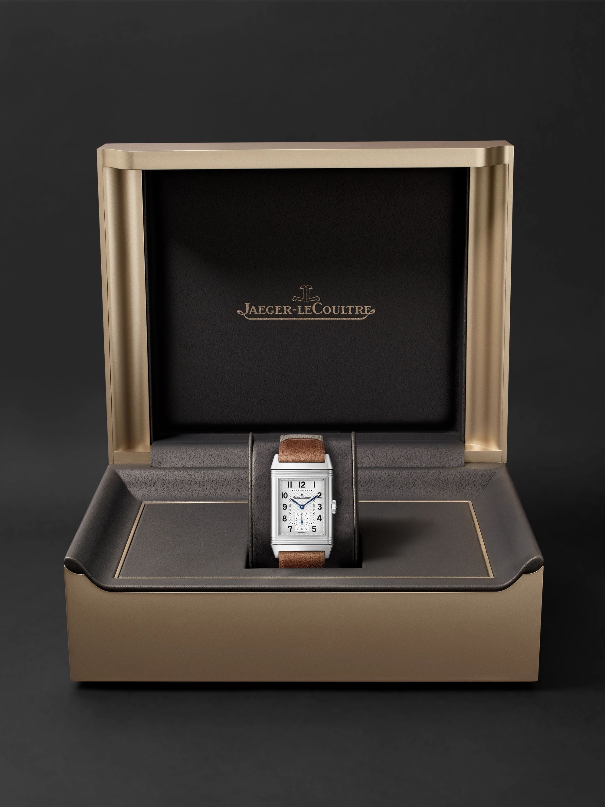 JAEGER-LECOULTRE + MR PORTER Reverso Classic Milan Limited Edition Hand-Wound Stainless Steel, Canvas and Casa Fagliano Leather Watch, Ref. No. JLQ385852M
