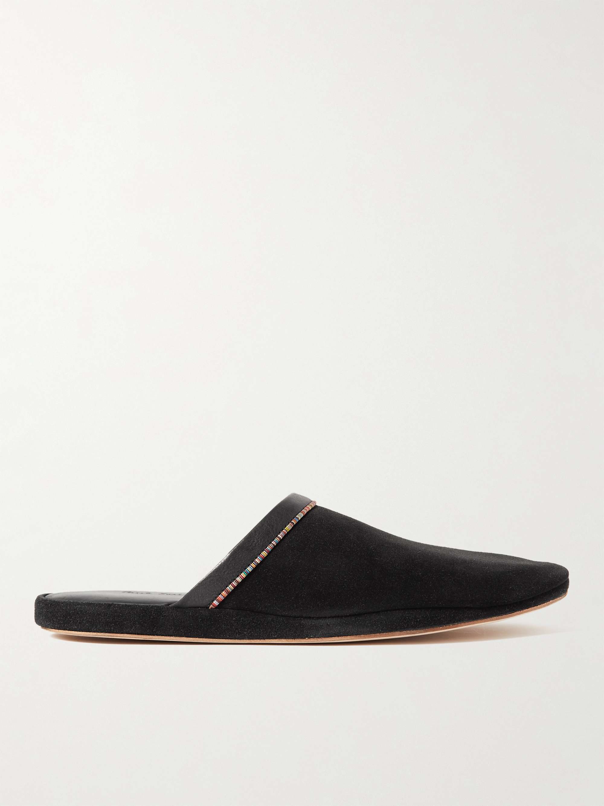 PAUL SMITH Striped Leather-Trimmed Slippers for Men | MR PORTER