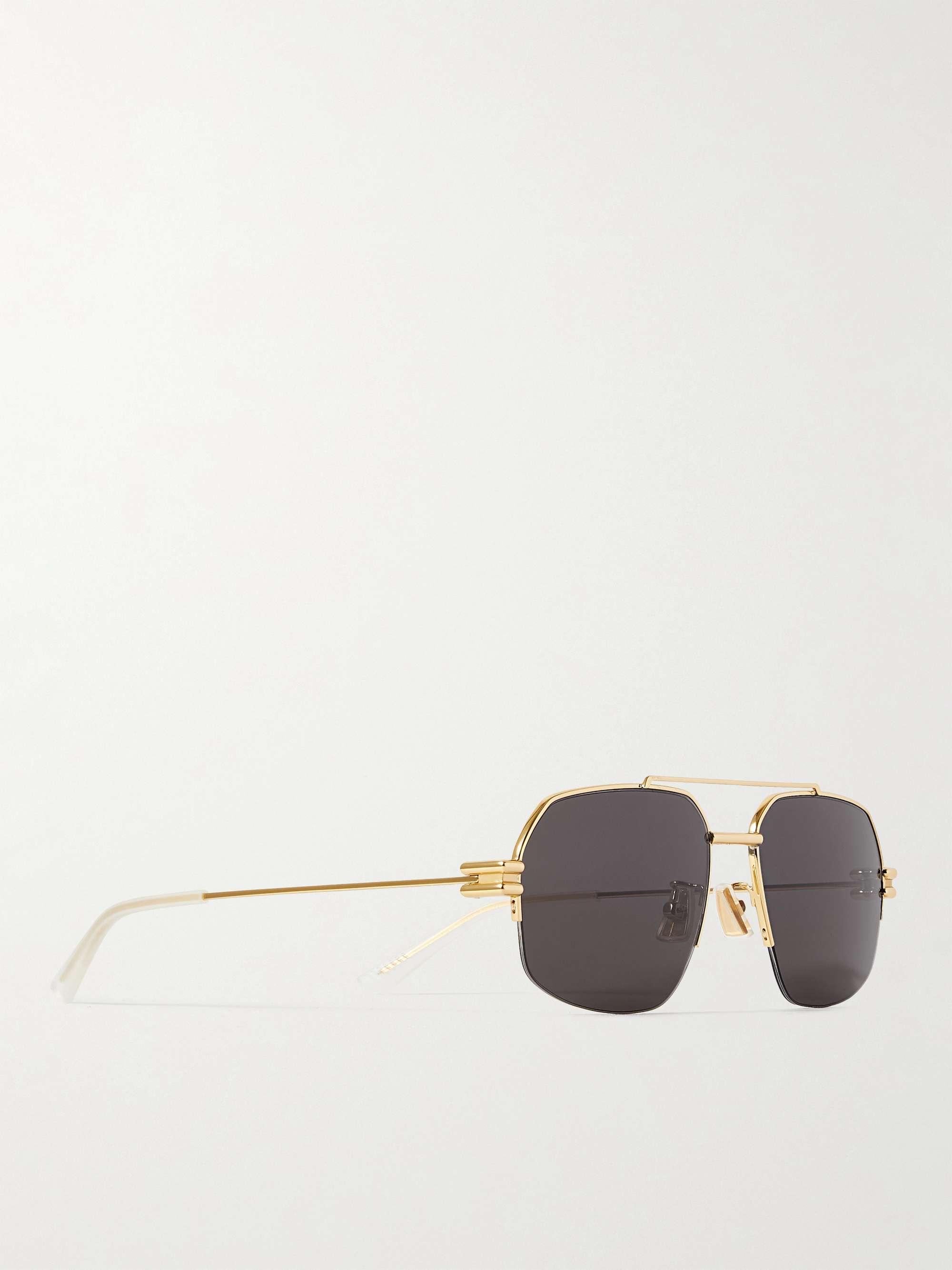 BOTTEGA VENETA EYEWEAR Aviator-Style Gold-Tone Sunglasses