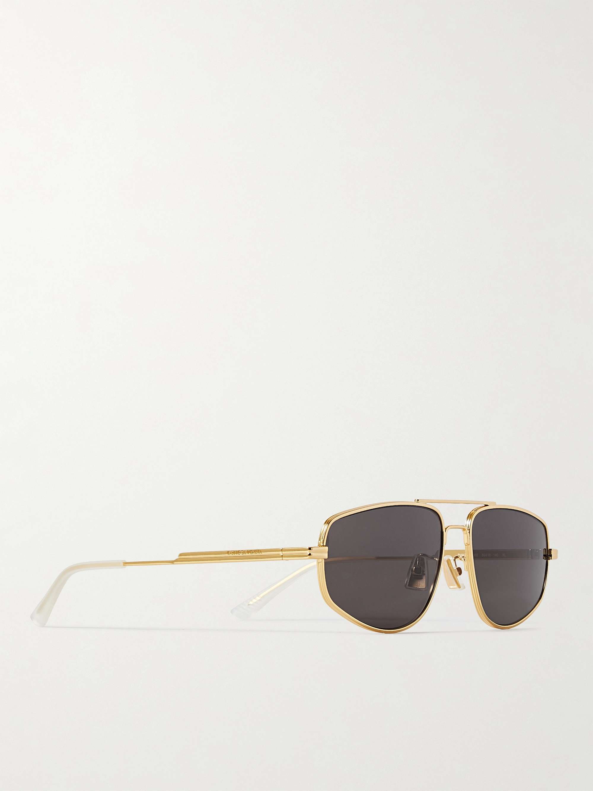 BOTTEGA VENETA EYEWEAR Aviator-Style Gold-Tone Sunglasses
