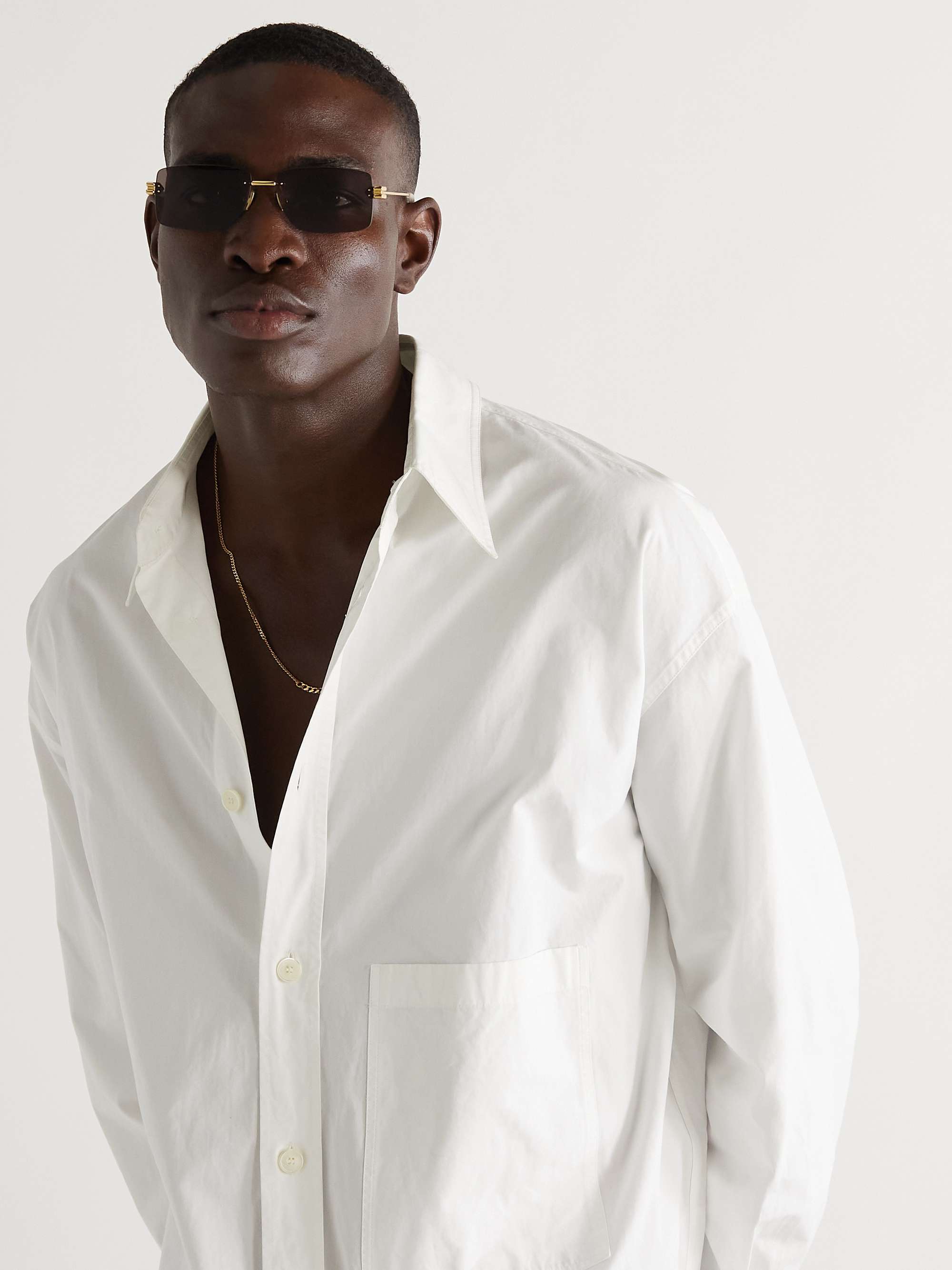 BOTTEGA VENETA EYEWEAR نظارات شمسيّة بدون إطار باللون الذهبي