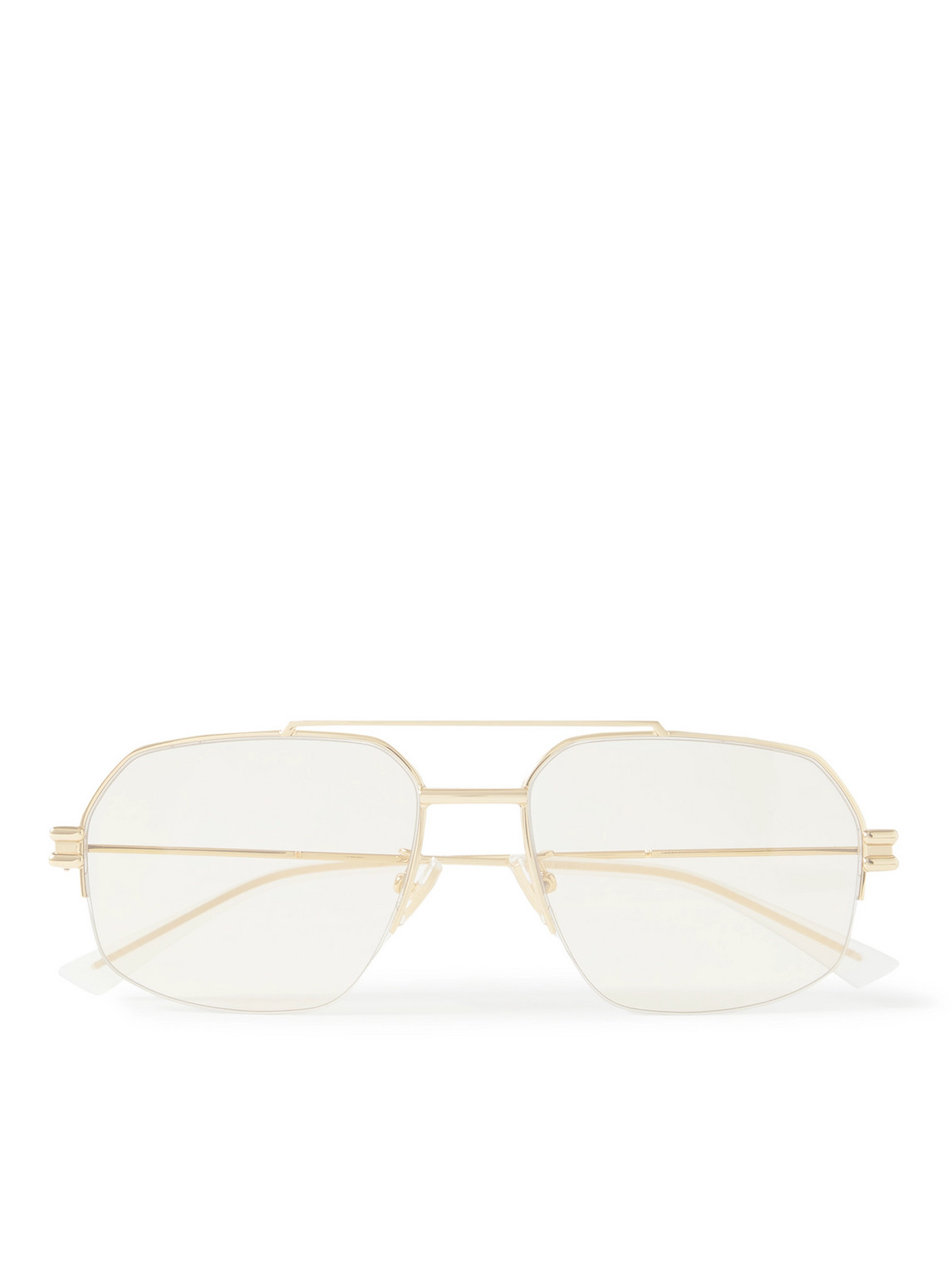 Bottega Veneta Aviator-style Gold-tone Sunglasses