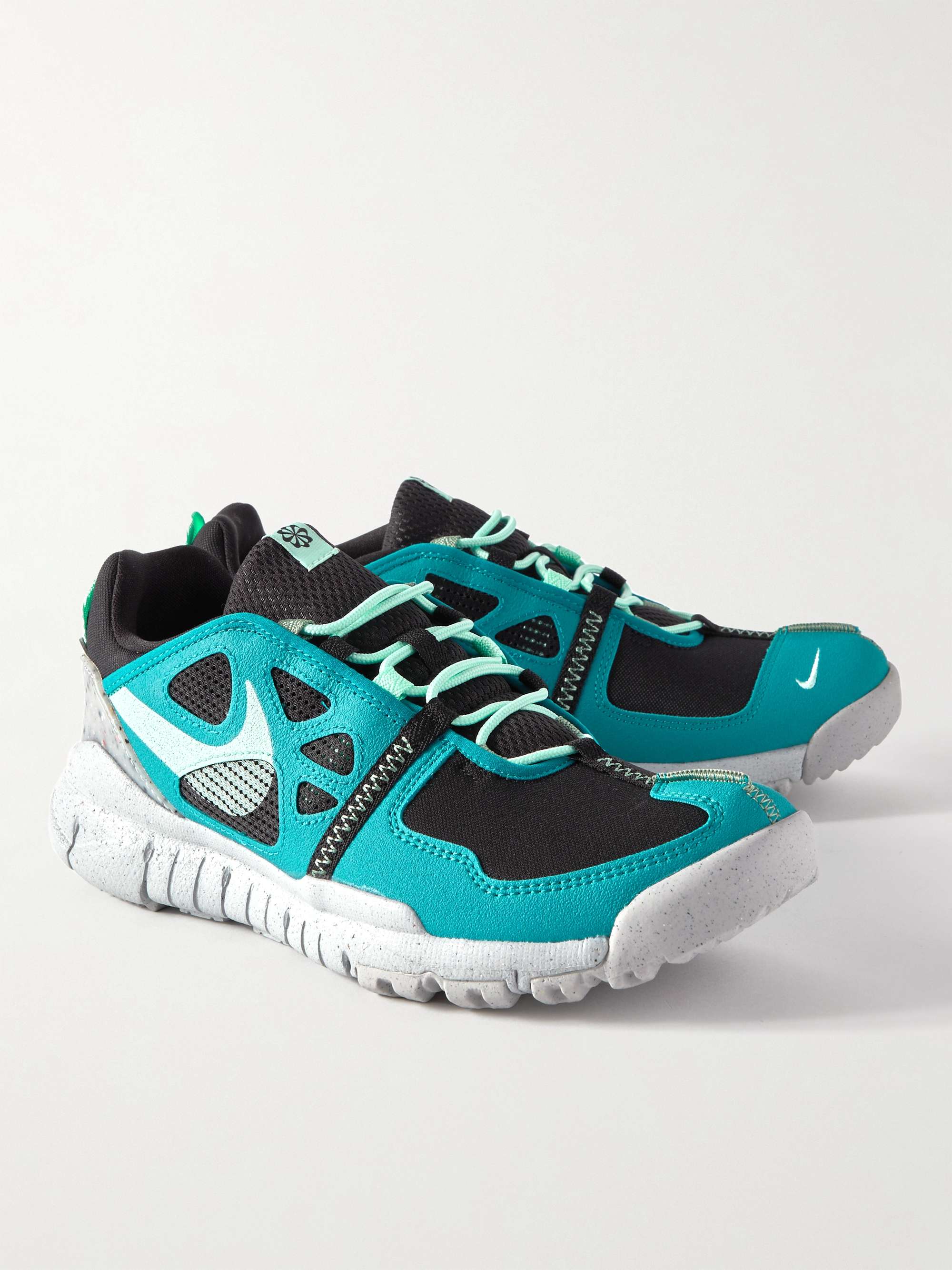 NIKE Free Terra Vista Leather, Canvas and Mesh Sneakers