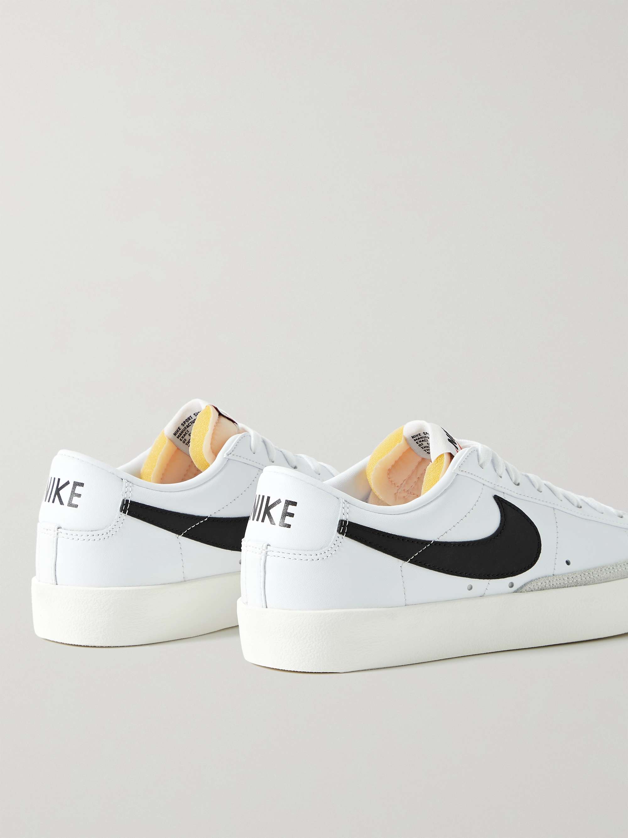 NIKE Blazer Low '77 Suede-Trimmed Leather Sneakers