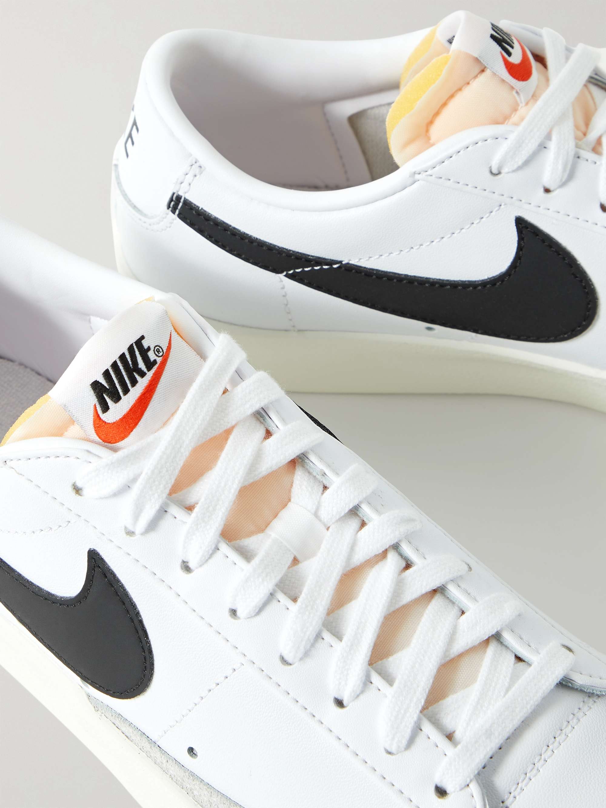 NIKE Blazer Low '77 Suede-Trimmed Leather Sneakers
