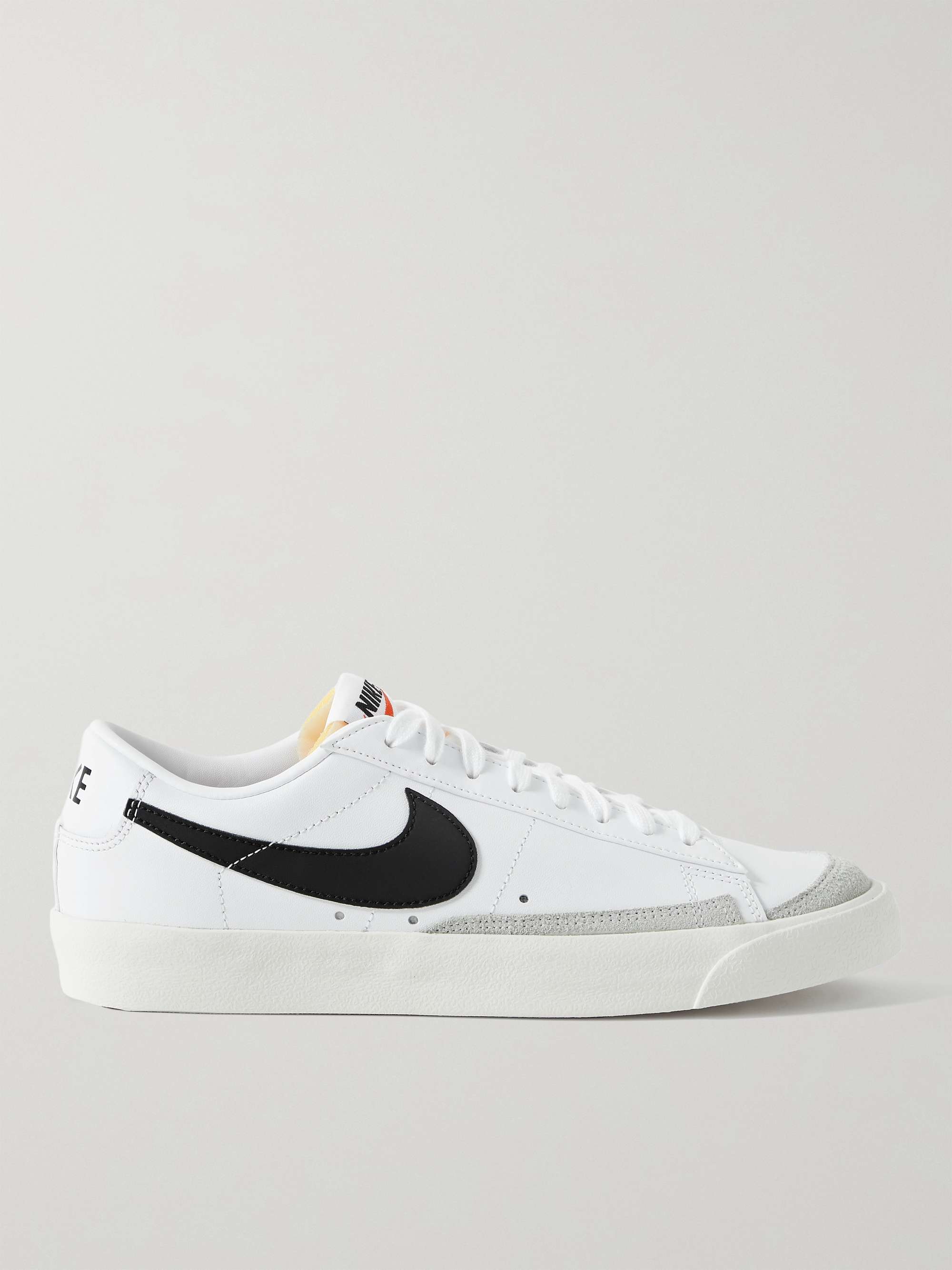 NIKE Blazer Low '77 Suede-Trimmed Leather Sneakers