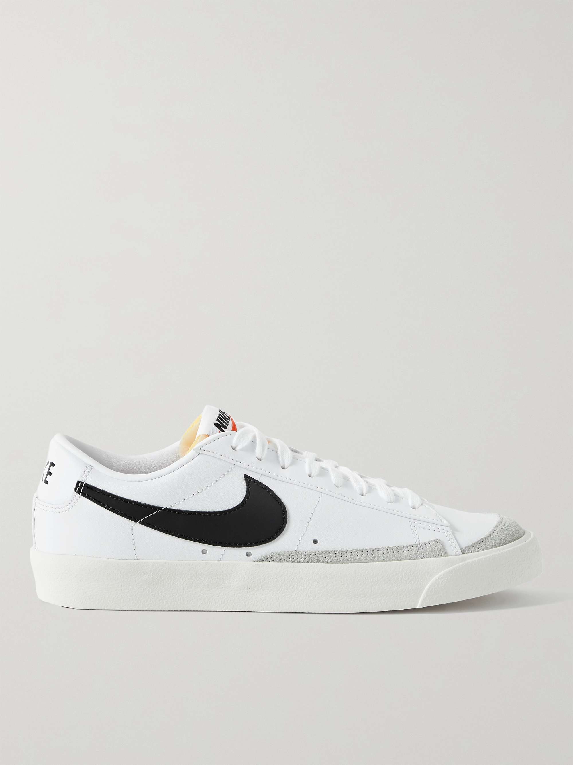 NIKE Blazer Low '77 Suede-Trimmed Leather Sneakers for Men | PORTER