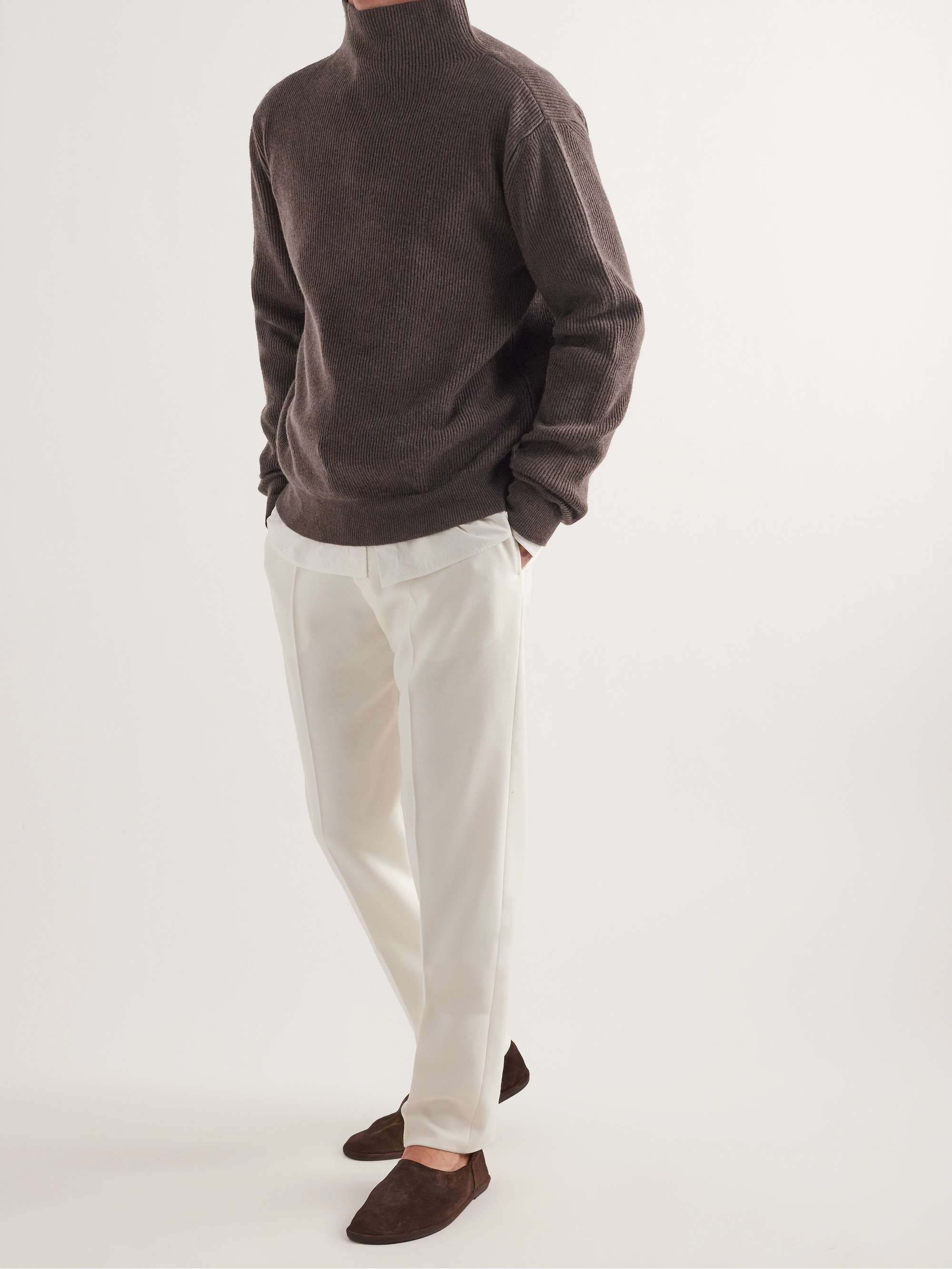 THE ROW Collapsible-Heel Suede Loafers