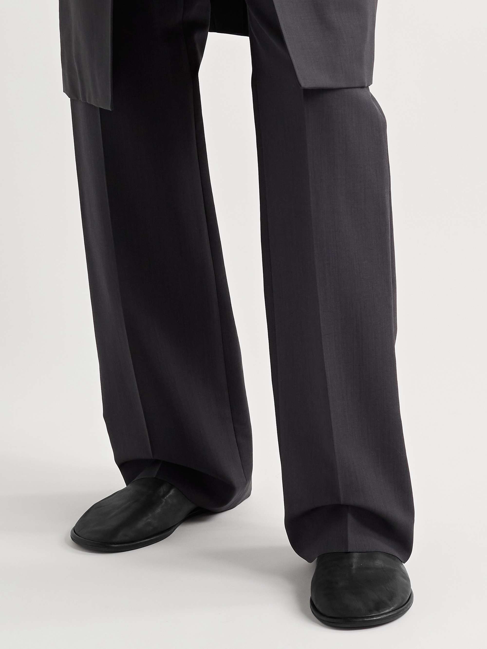 THE ROW Collapsible-Heel Suede Loafers