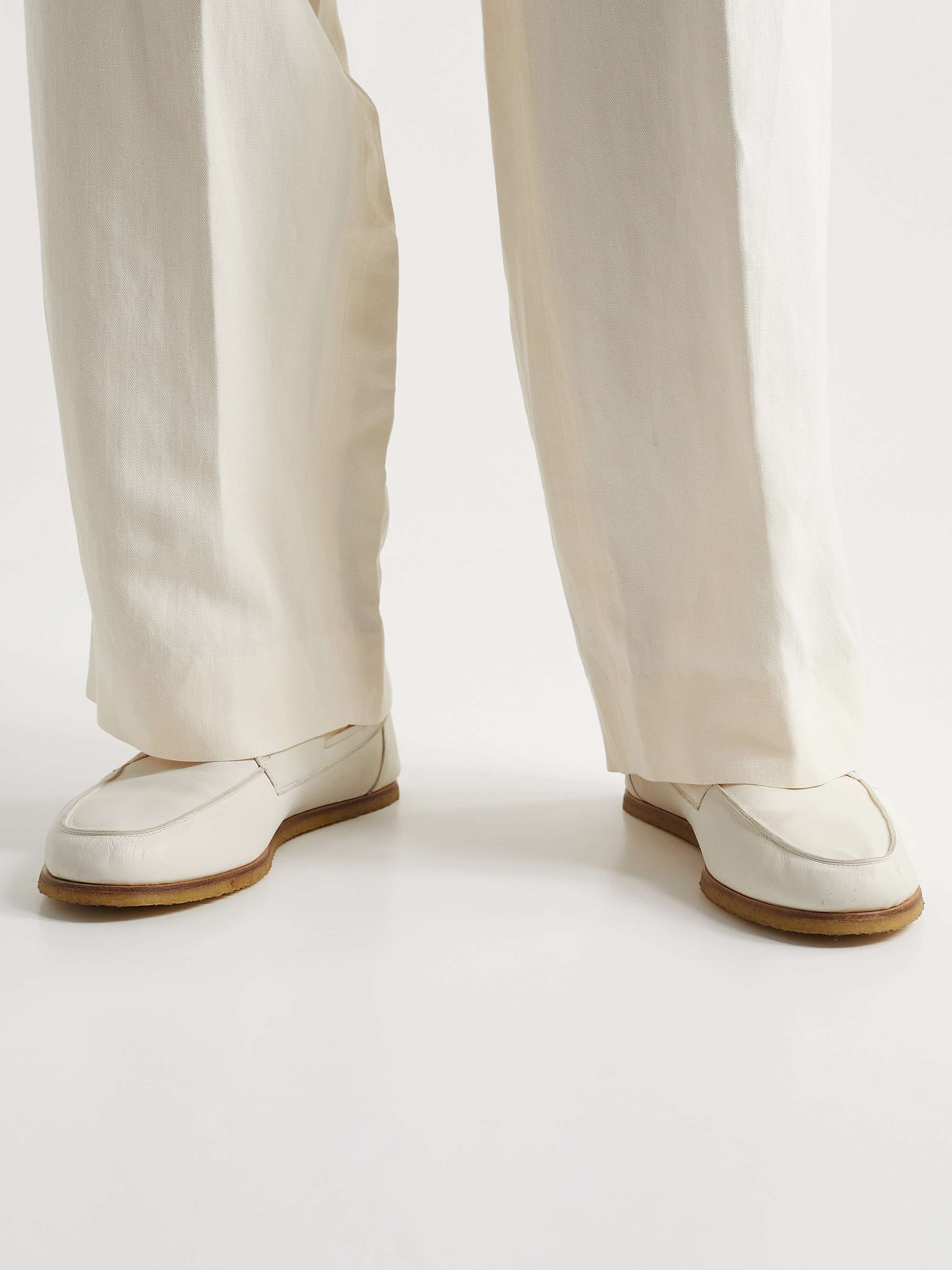 THE ROW Sailor Full-Grain Leather Boat Shoes
