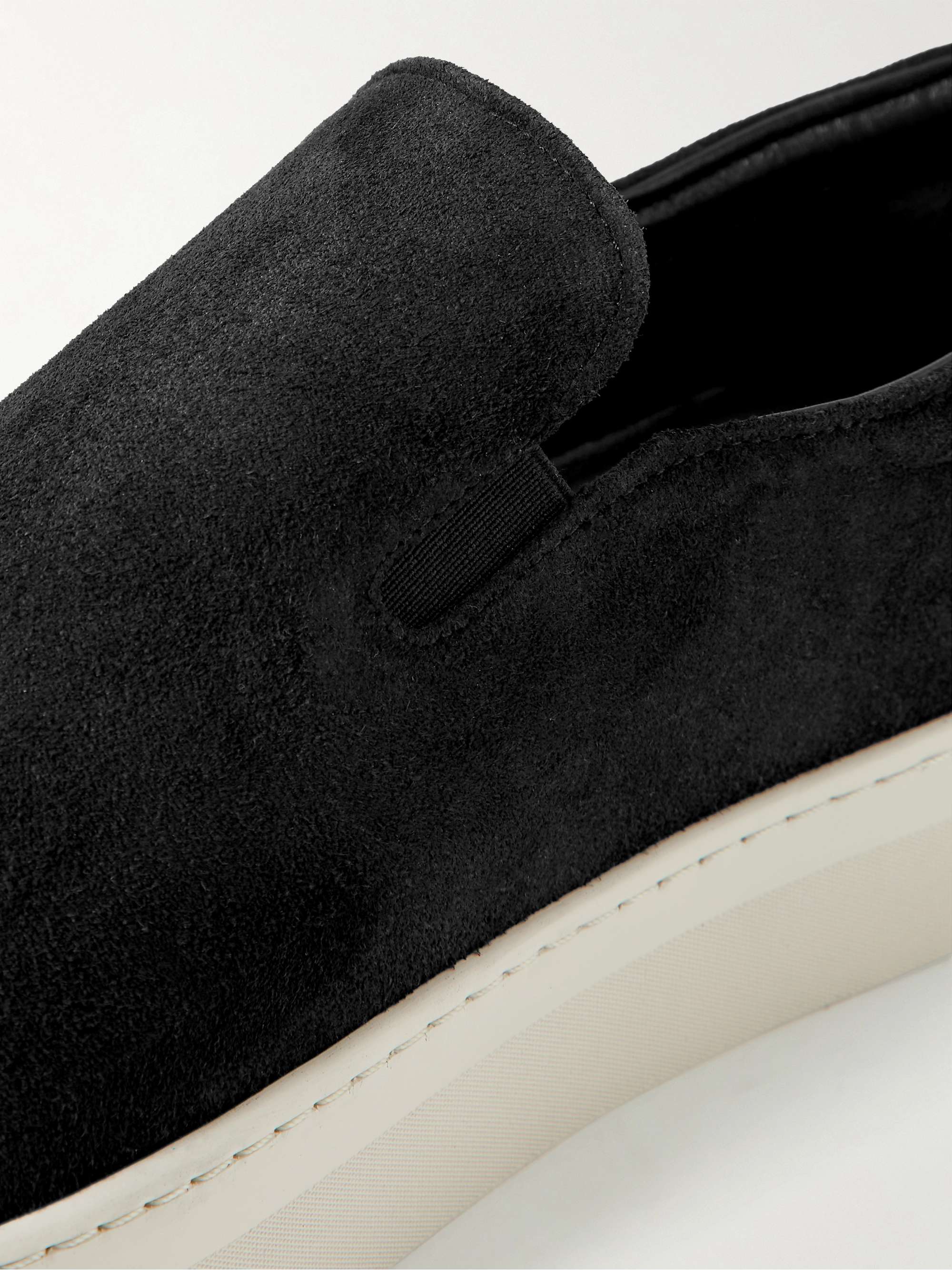 THE ROW Dean Suede Slip-On Sneakers