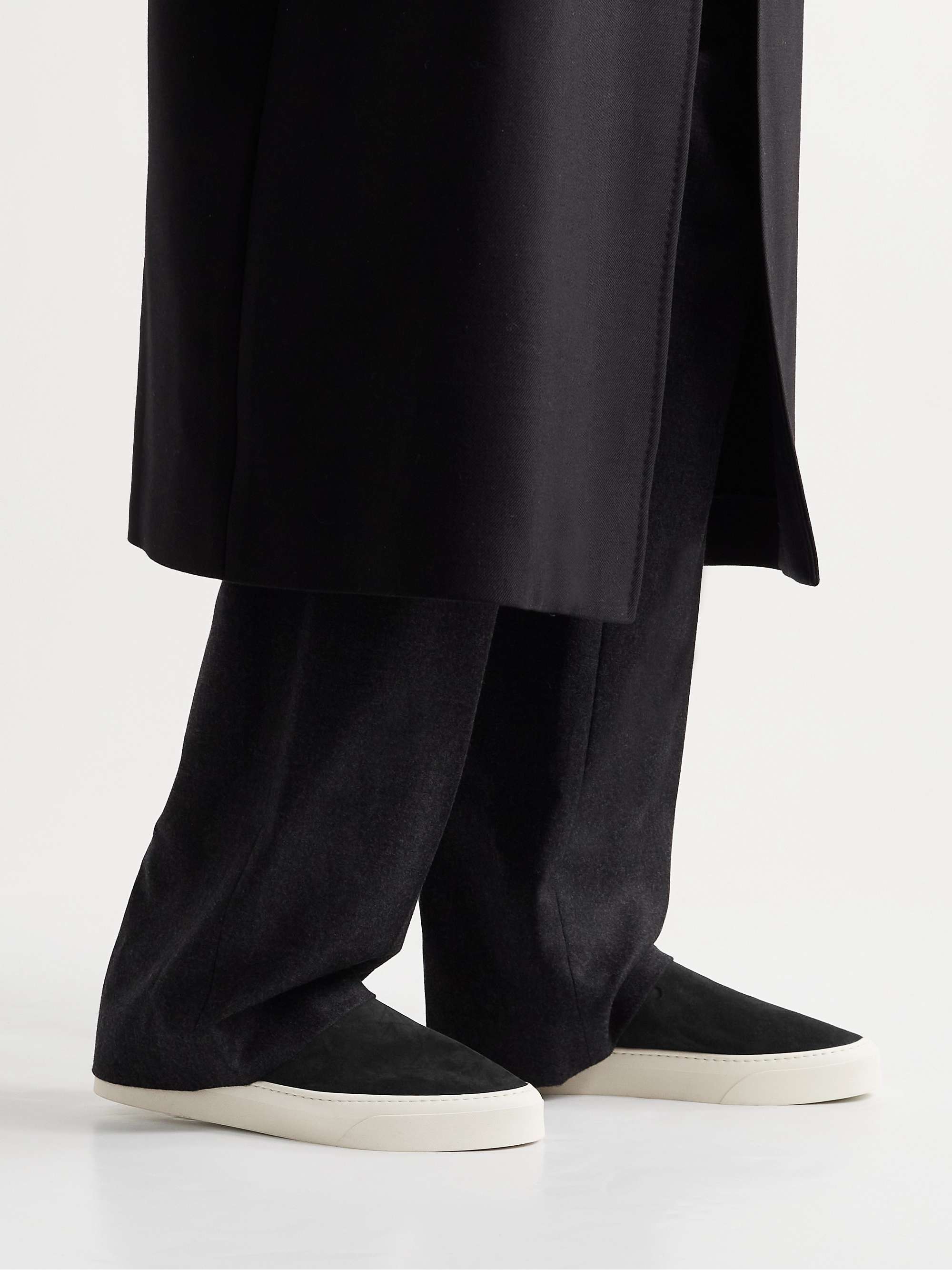 THE ROW Dean Suede Slip-On Sneakers