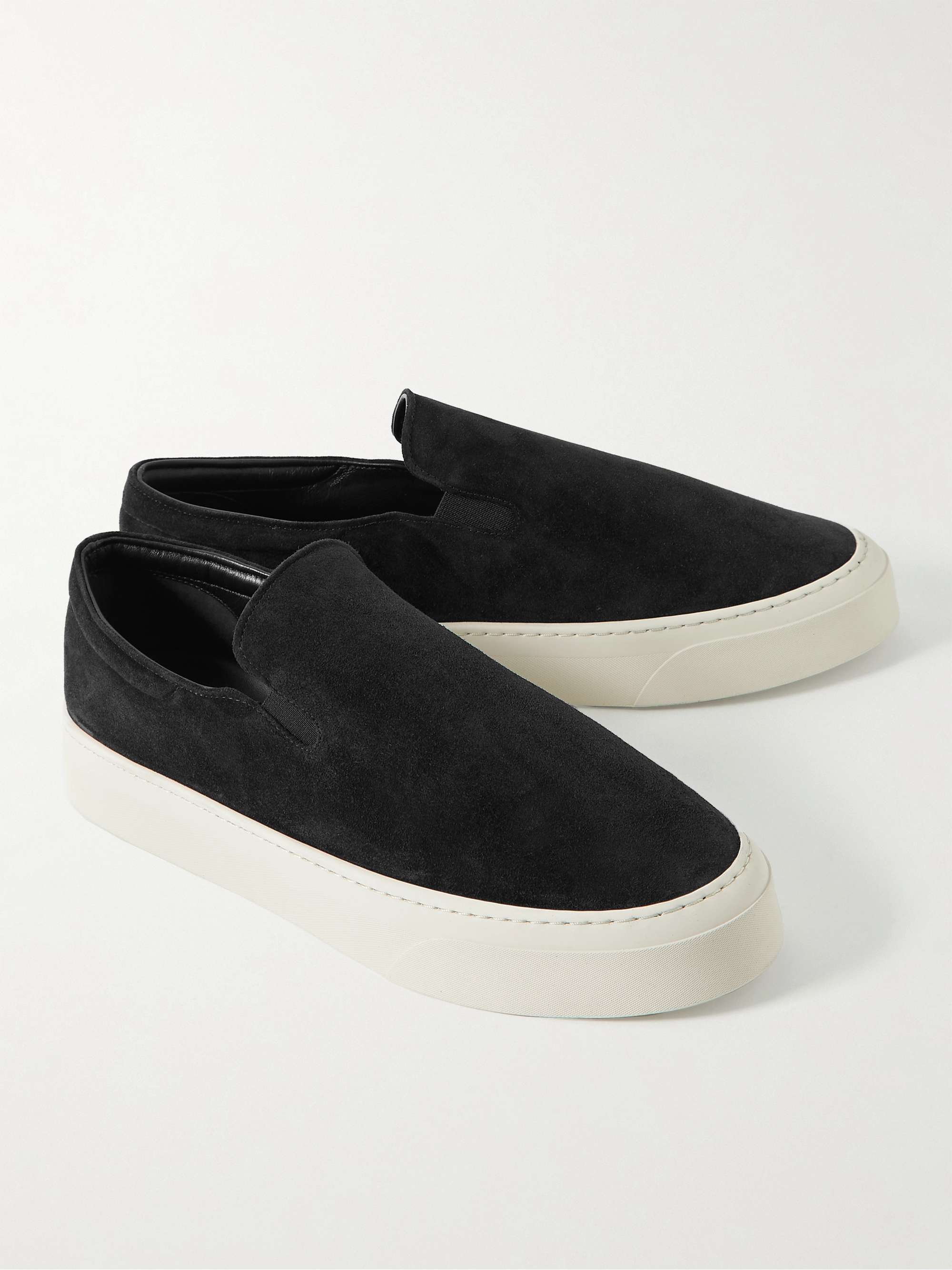 THE ROW Dean Suede Slip-On Sneakers