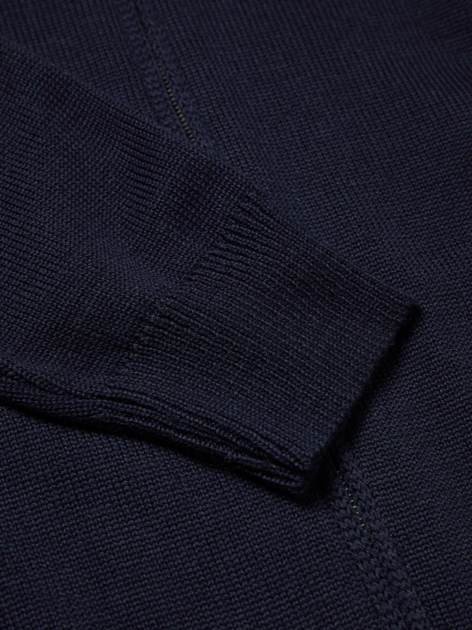 RICHARD JAMES Merino Wool Zip-Up Cardigan