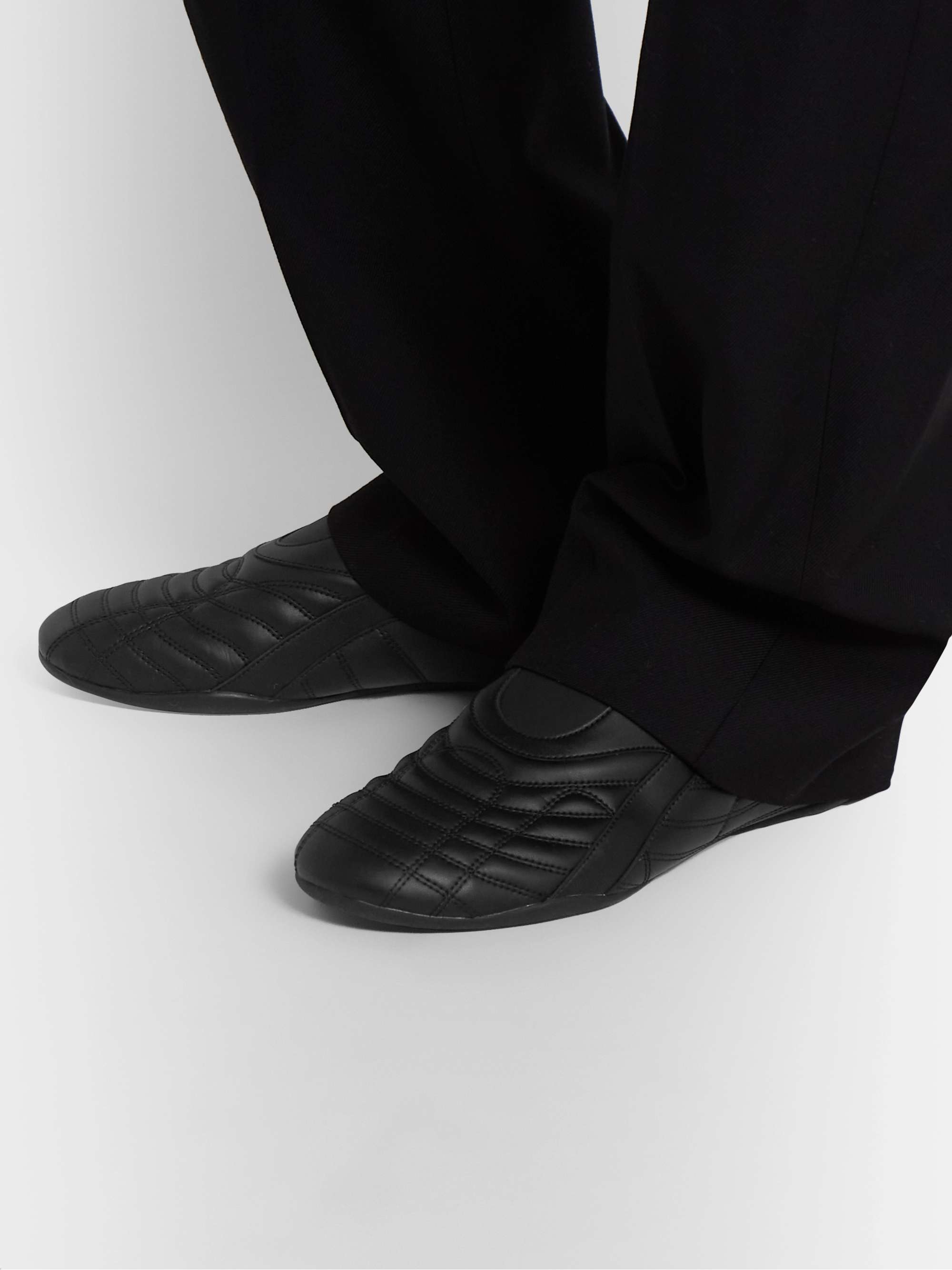BALENCIAGA Zen Logo-Print Faux Leather Sneakers