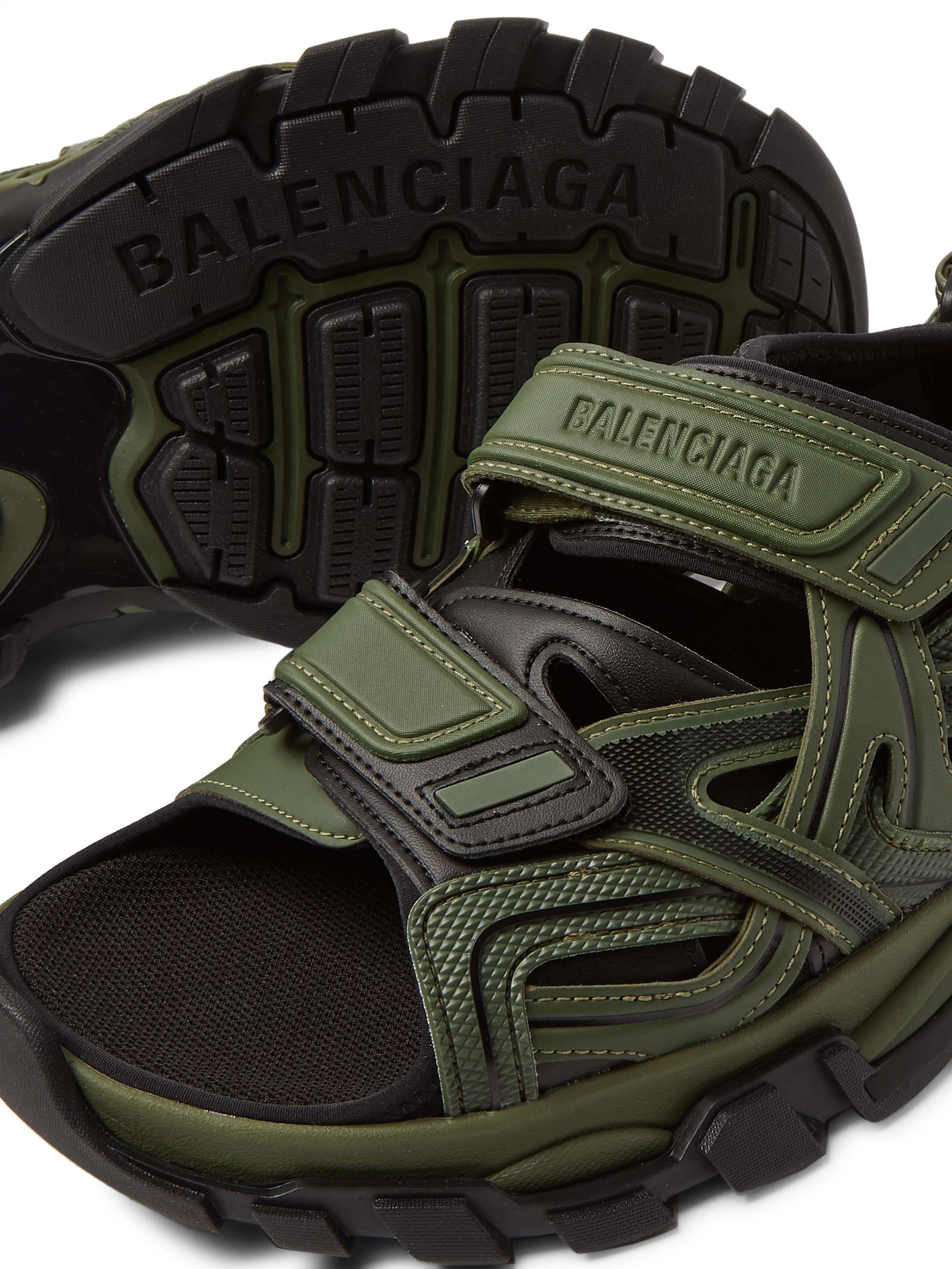green balenciaga sandals