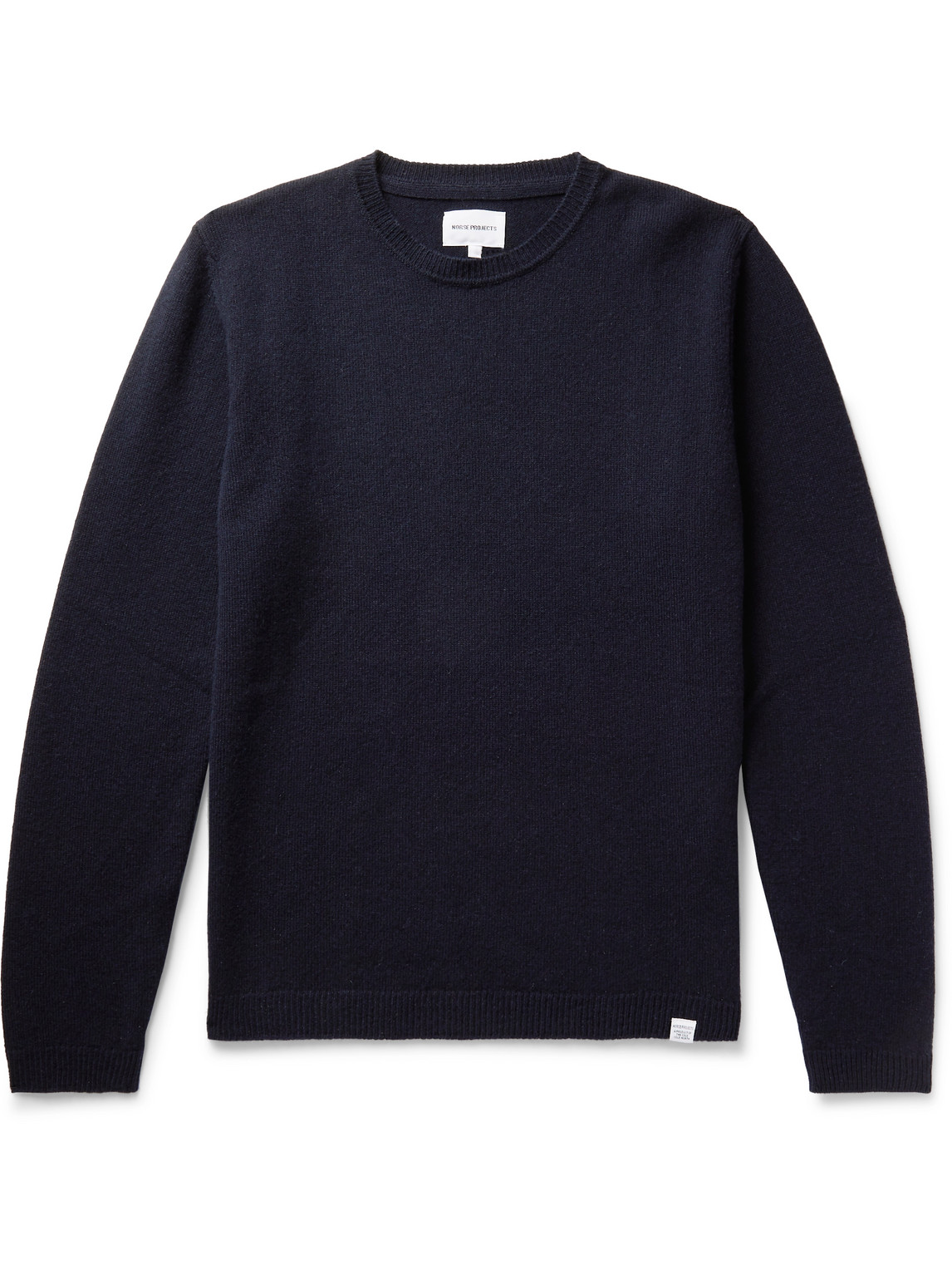 Norse Projects Sigfred Brushed-wool Jumper In Blue