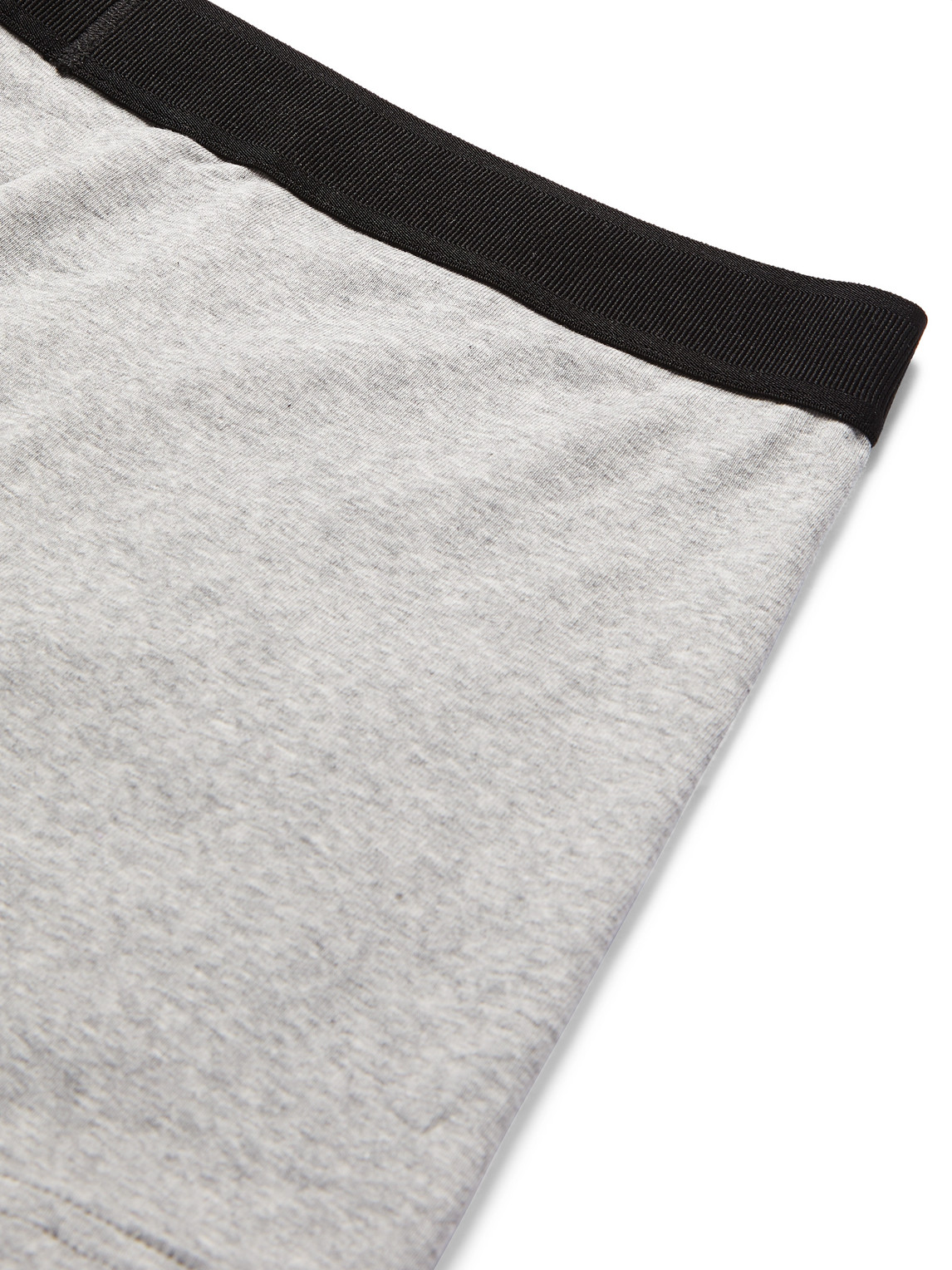 Shop Tom Ford Two-pack Mélange Stretch-cotton Boxer Briefs In Gray