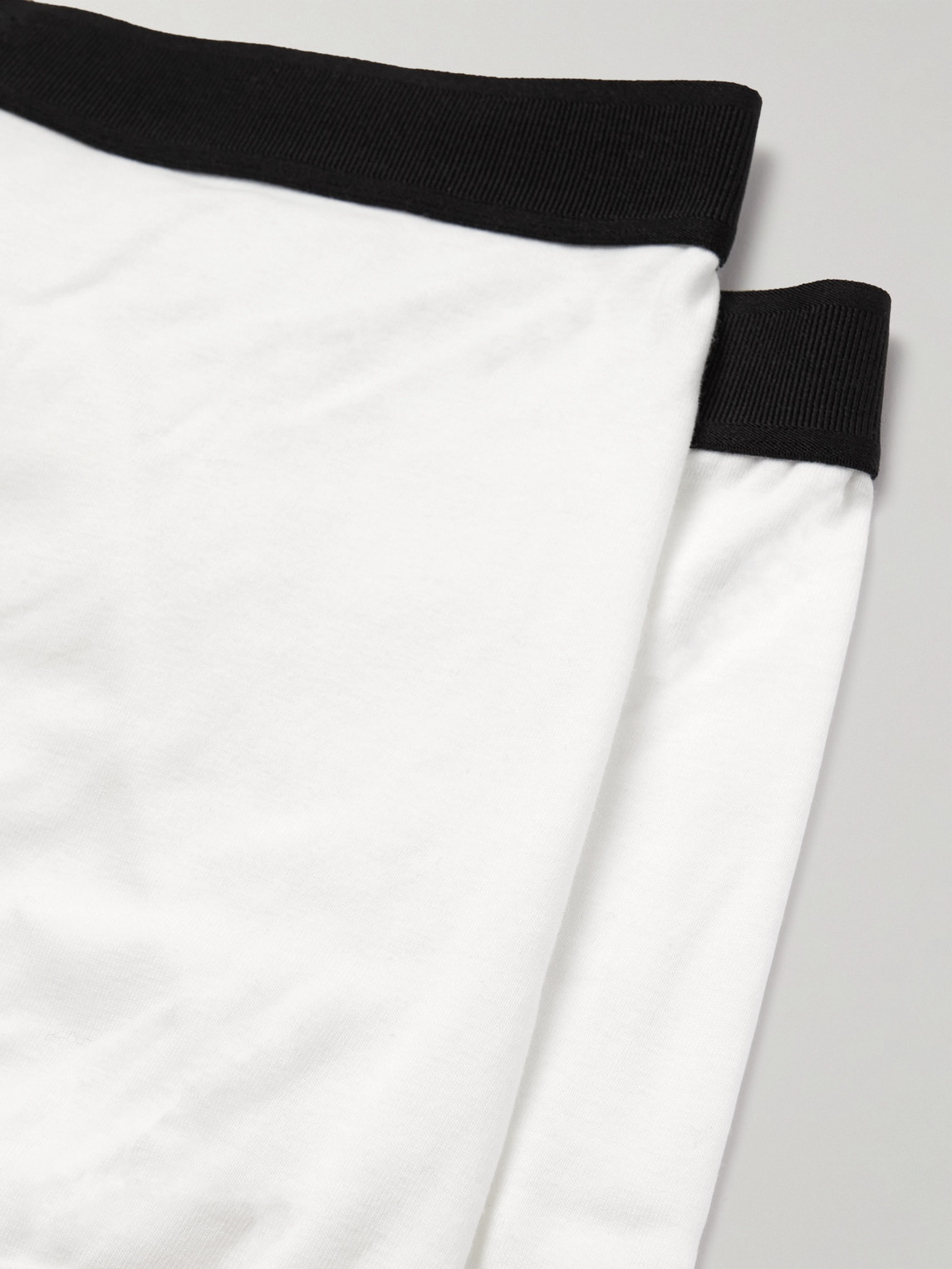 Tom Ford Logo Waistband Stretch-cotton Boxer Shorts In White